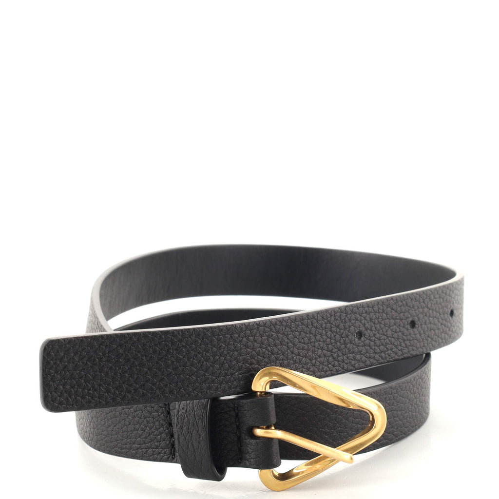 Triangle Buckle Belt Leather Thin 70