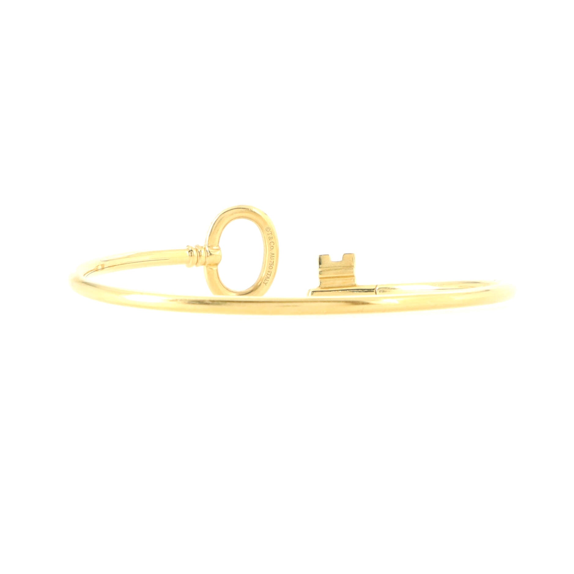 Key Wire Bracelet 18K Yellow Gold with Pave Diamonds