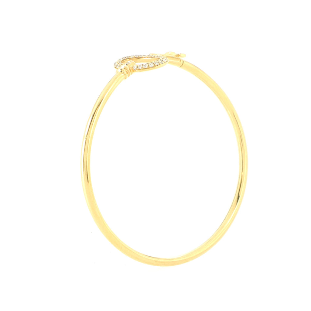 Key Wire Bracelet 18K Yellow Gold with Pave Diamonds