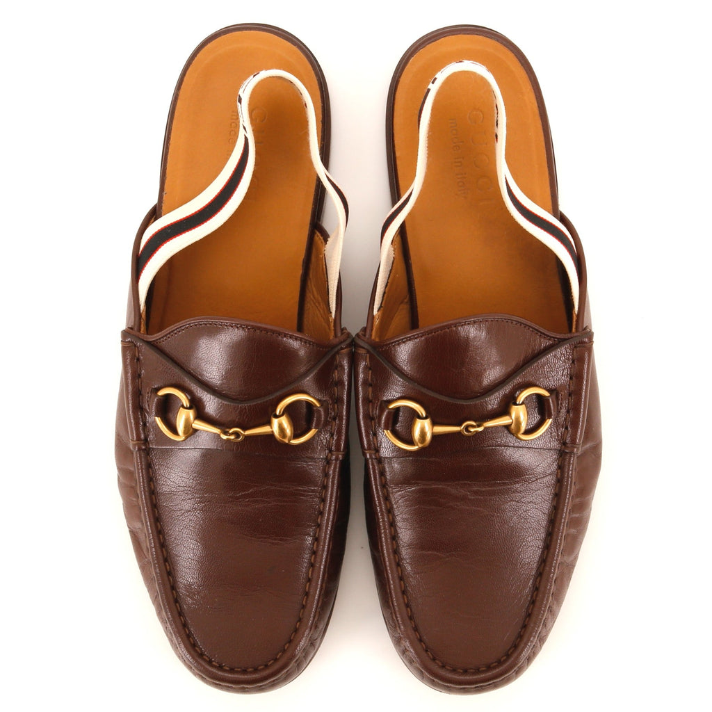 Women's Slingback Horsebit Loafers Leather with Elastic
