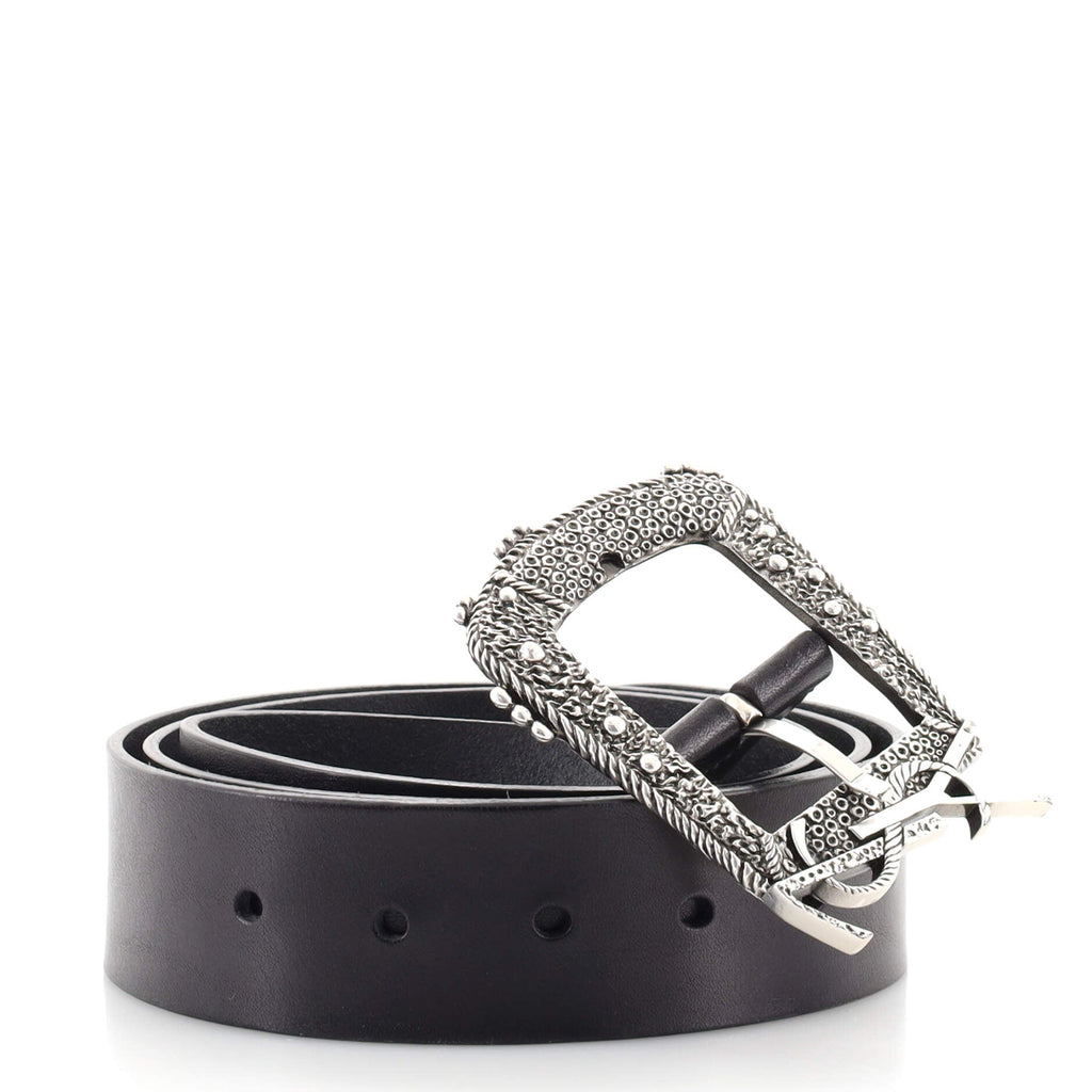 Cheyenne Belt Leather and Metal Wide 110