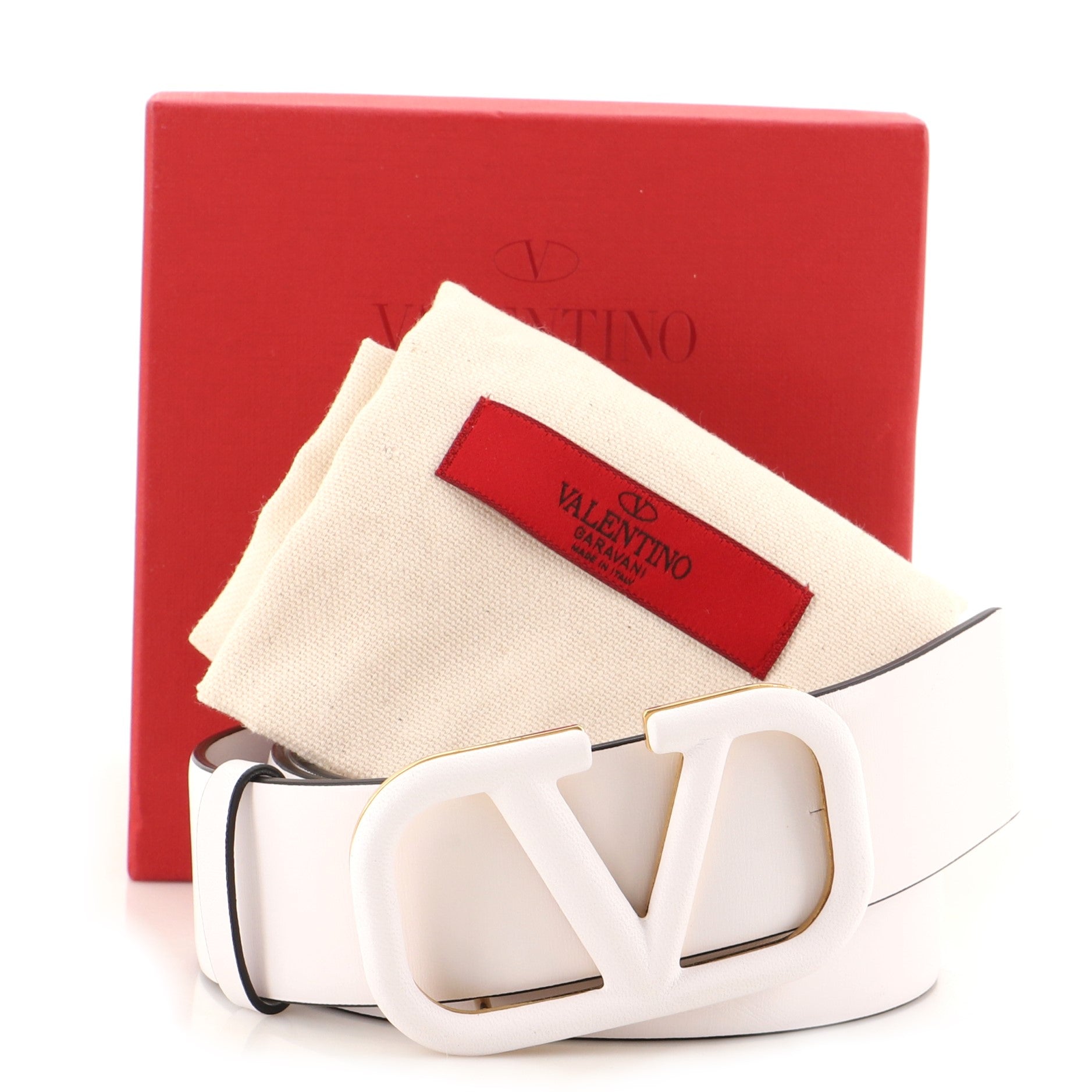 VLogo Belt Leather Medium 100