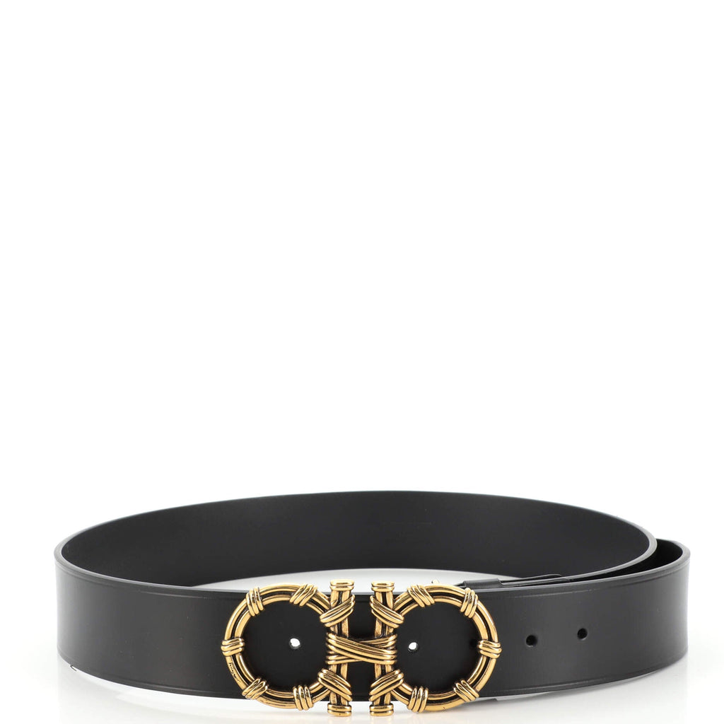 Gancini Belt Leather Wide 90
