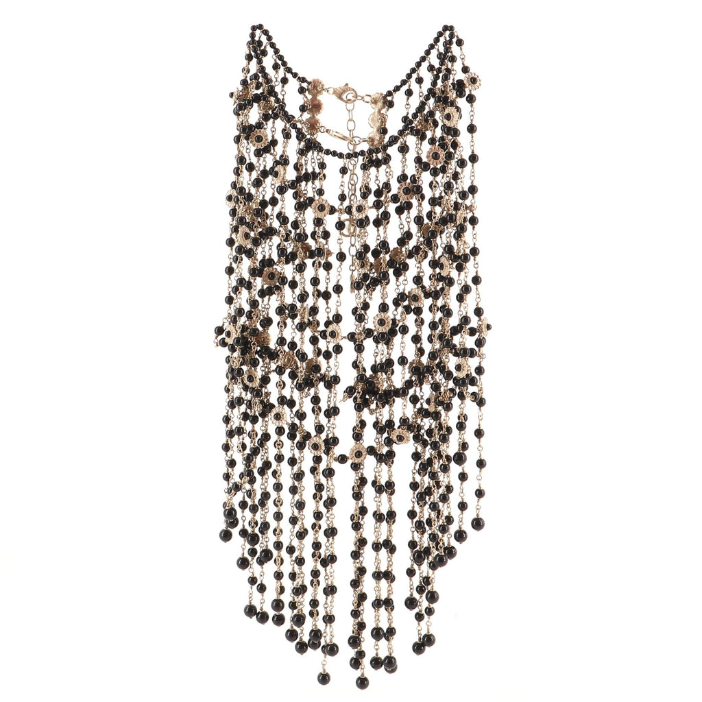 Paris in Rome Cape Necklace Metal and Beads