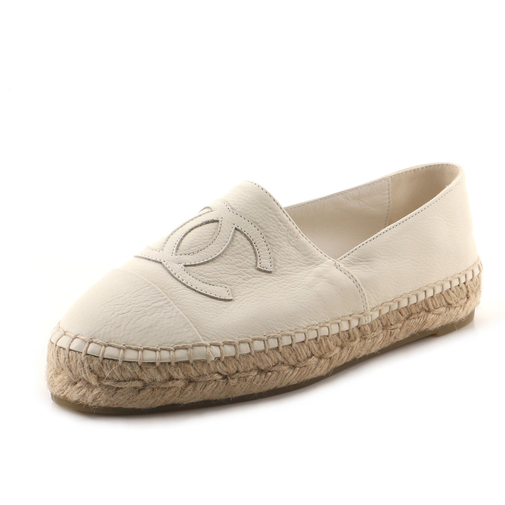 Women's CC Cap Toe Espadrilles Leather
