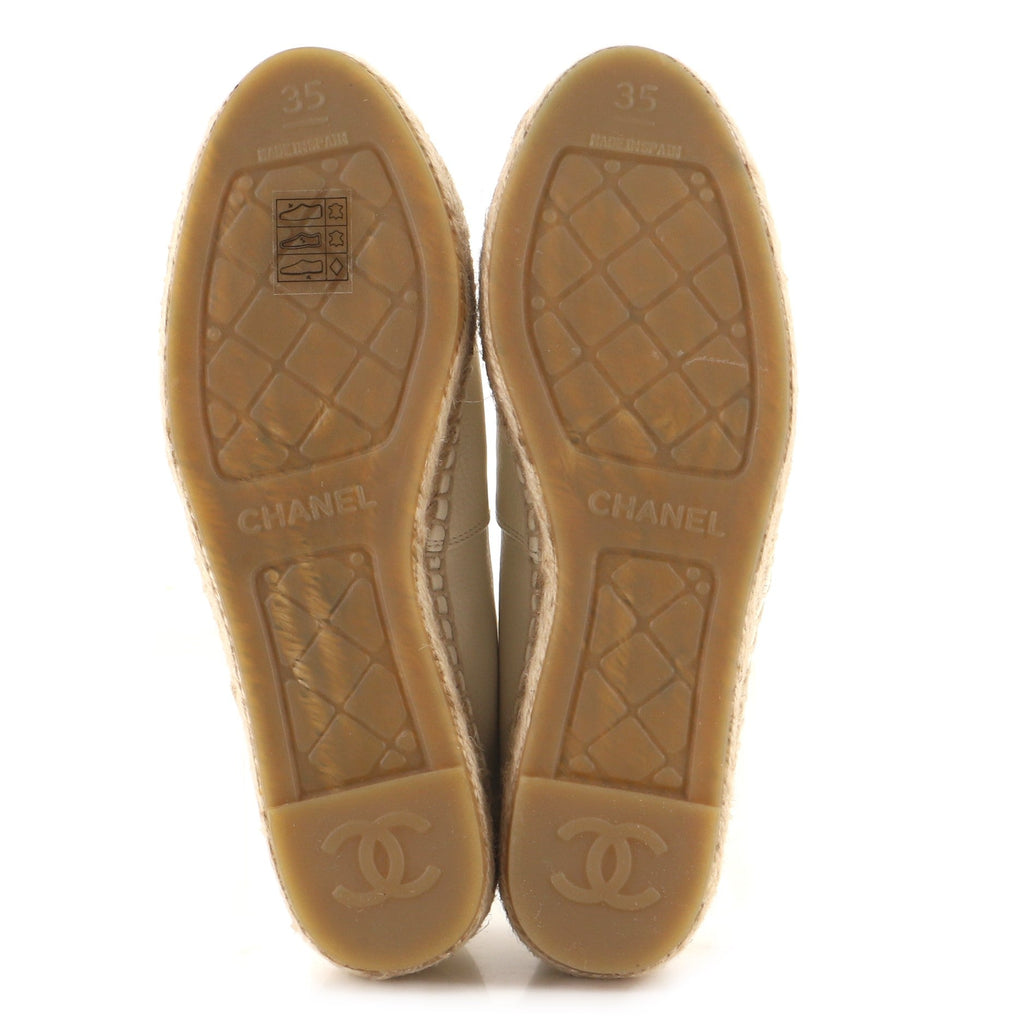 Women's CC Cap Toe Espadrilles Leather