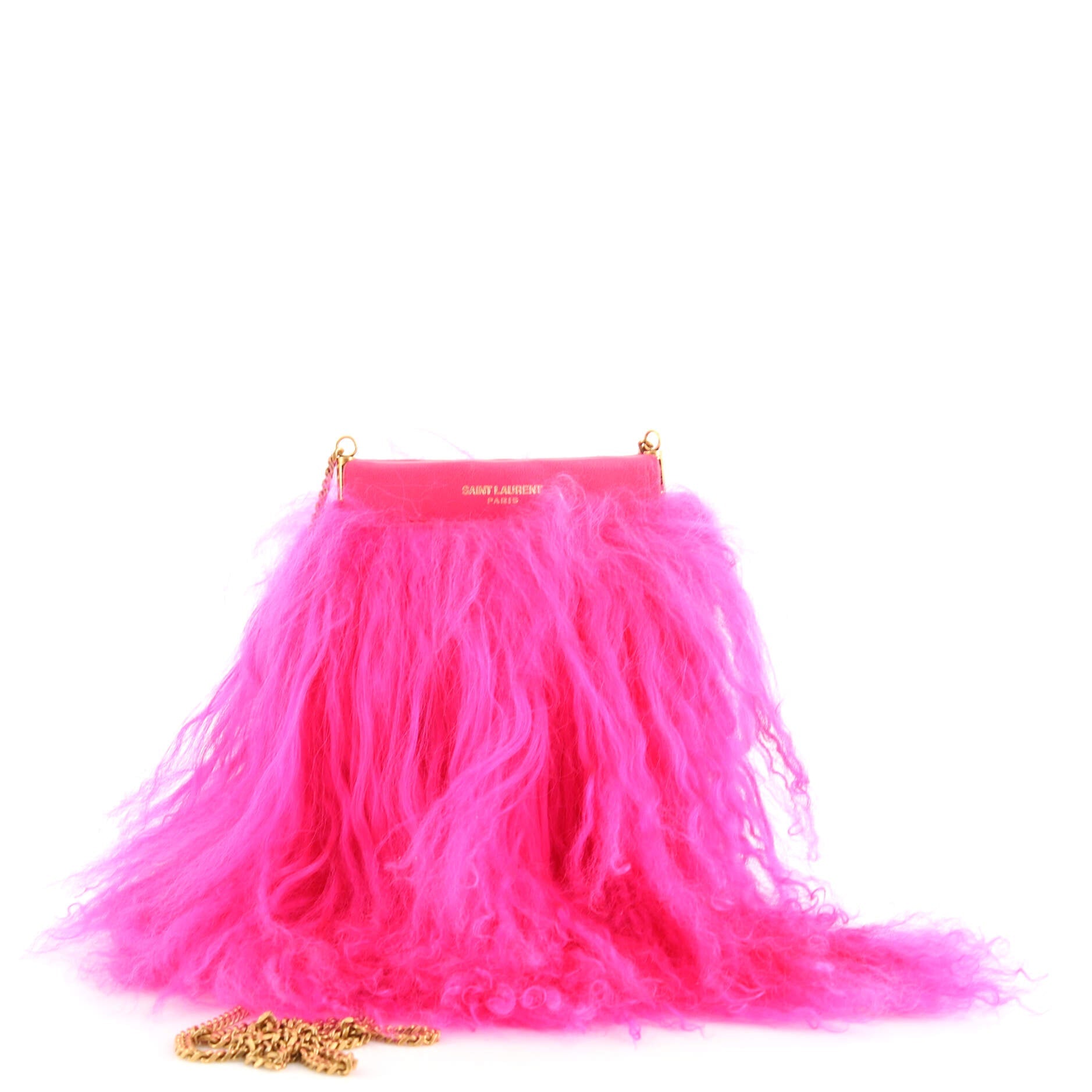 Pac Pac Pouch on Chain Fur Mini