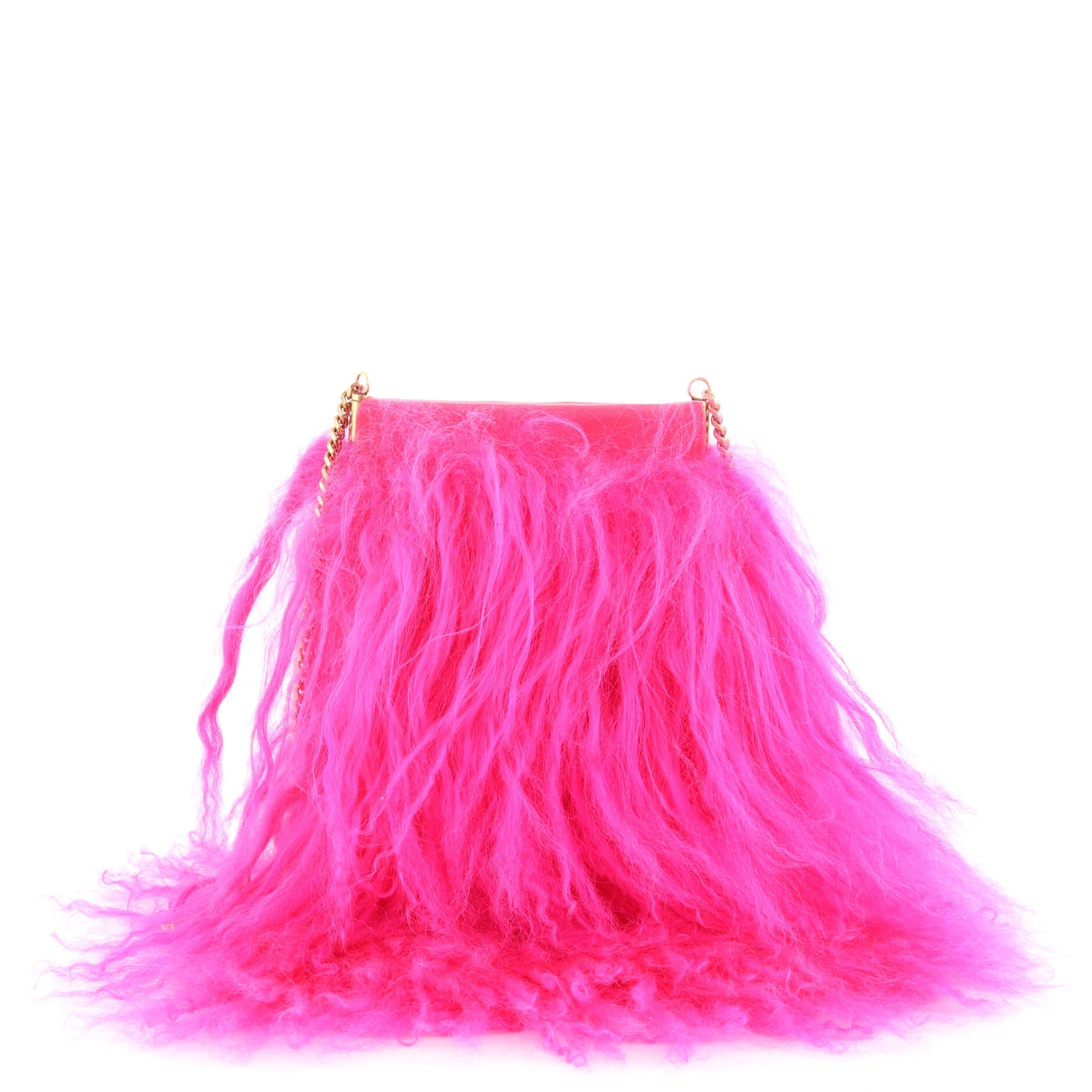 Pac Pac Pouch on Chain Fur Mini