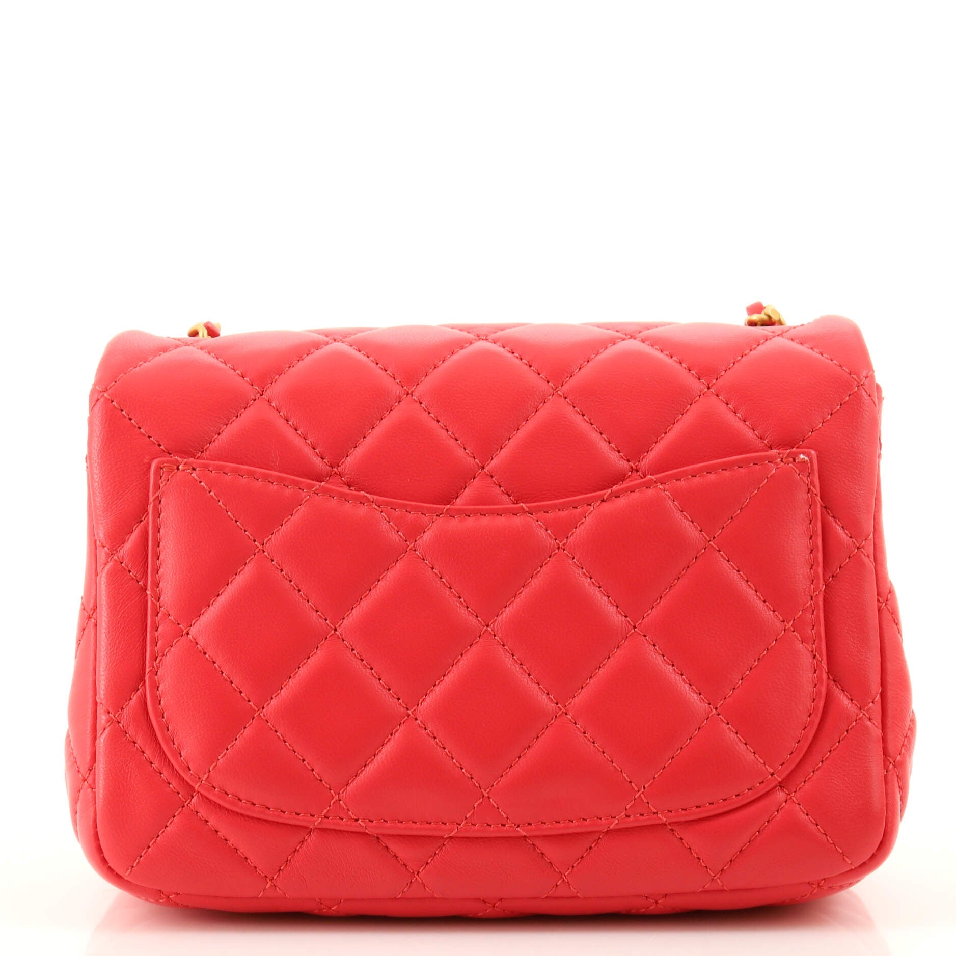 Pearl Crush Square Flap Bag Quilted Lambskin Mini