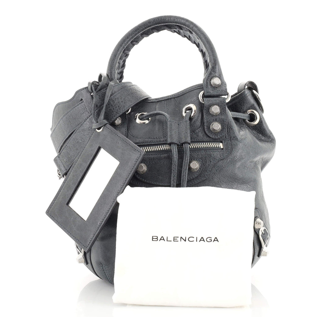 Pom Pon Giant Studs Bag Leather Mini