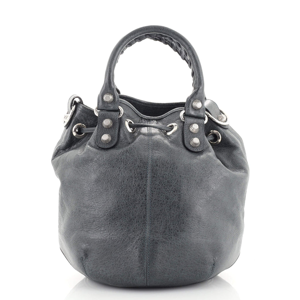 Pom Pon Giant Studs Bag Leather Mini