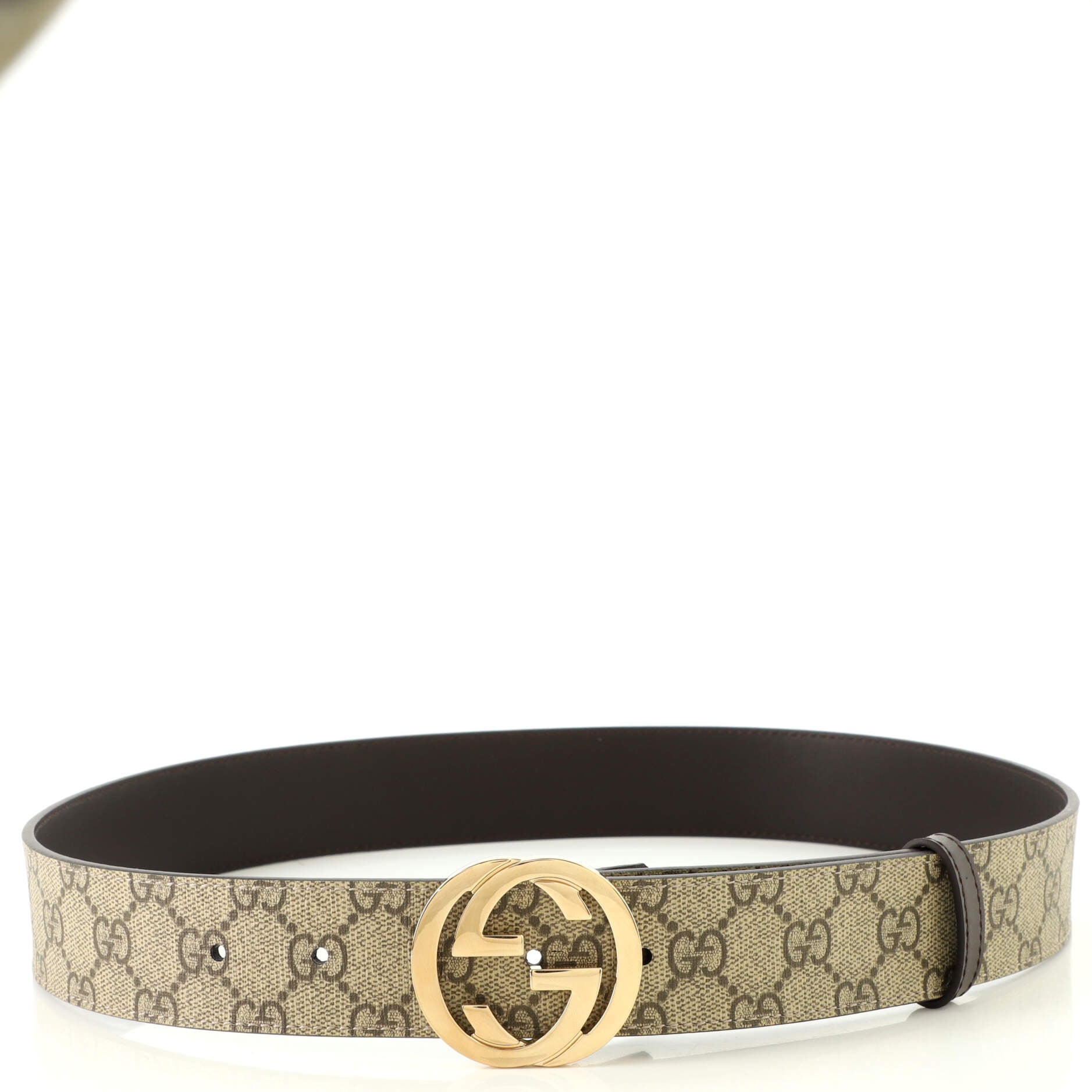 Interlocking G Belt GG Coated Canvas Wide 90