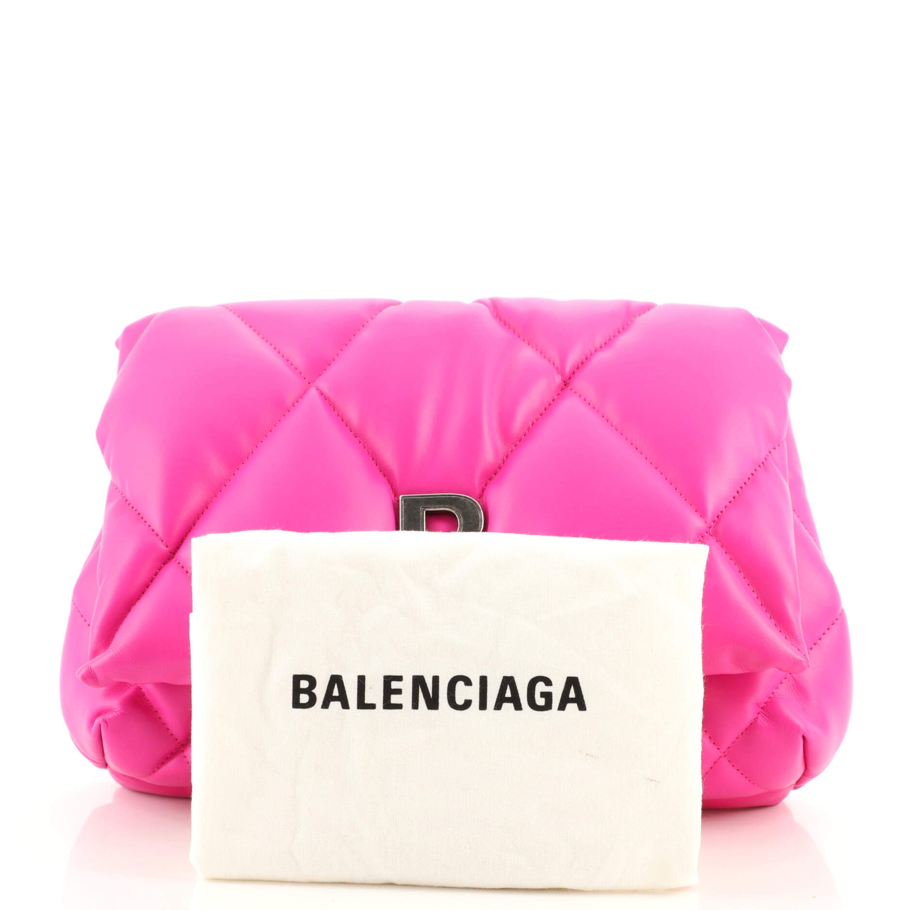 Touch Clutch Quilted Puffy Leather Small