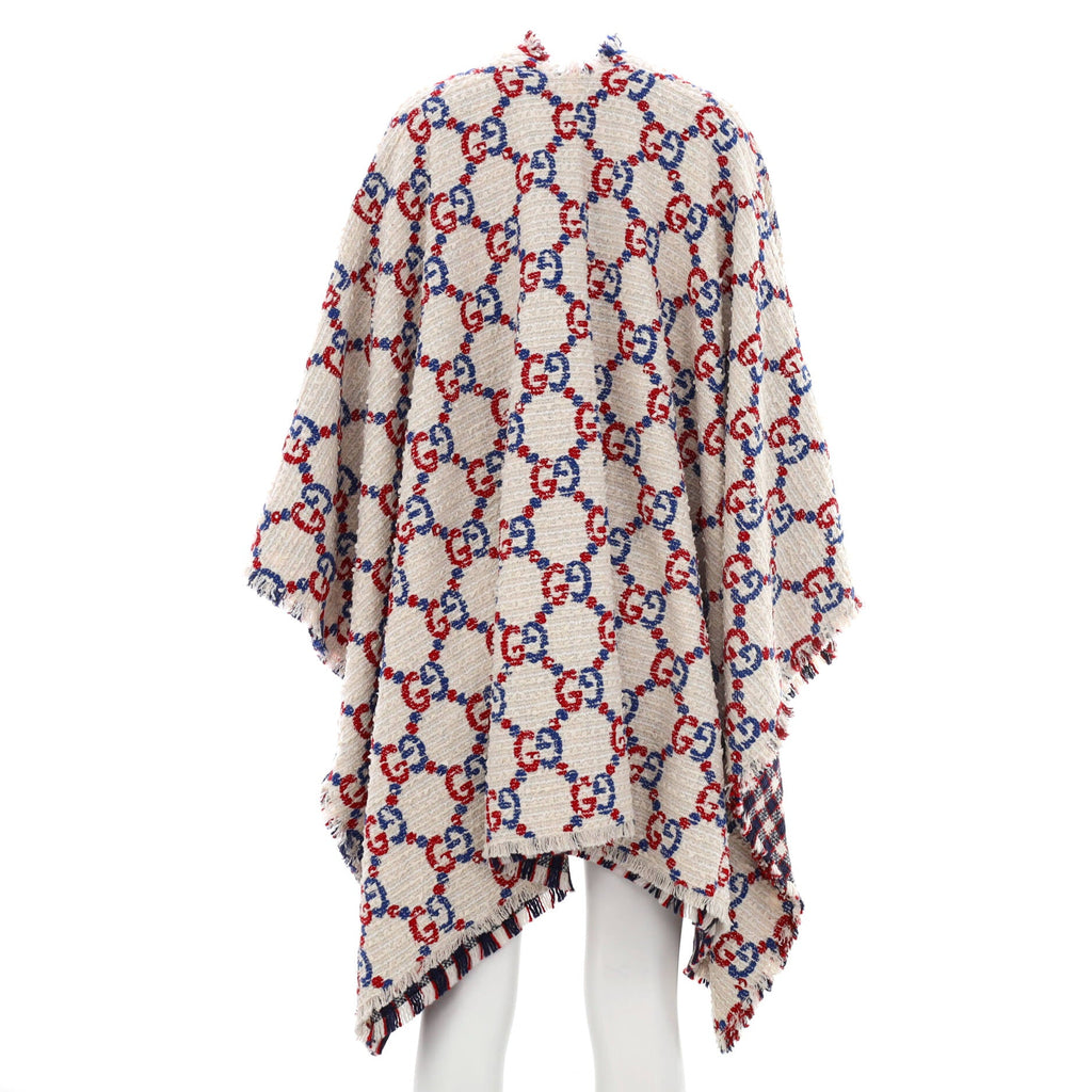 Women's Reversible Cape Poncho GG Tweed