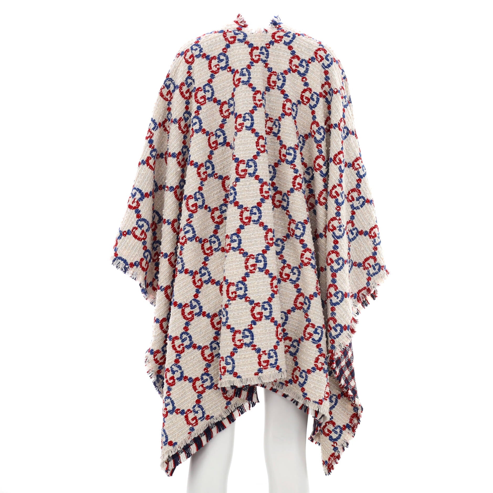 Women's Reversible Cape Poncho GG Tweed