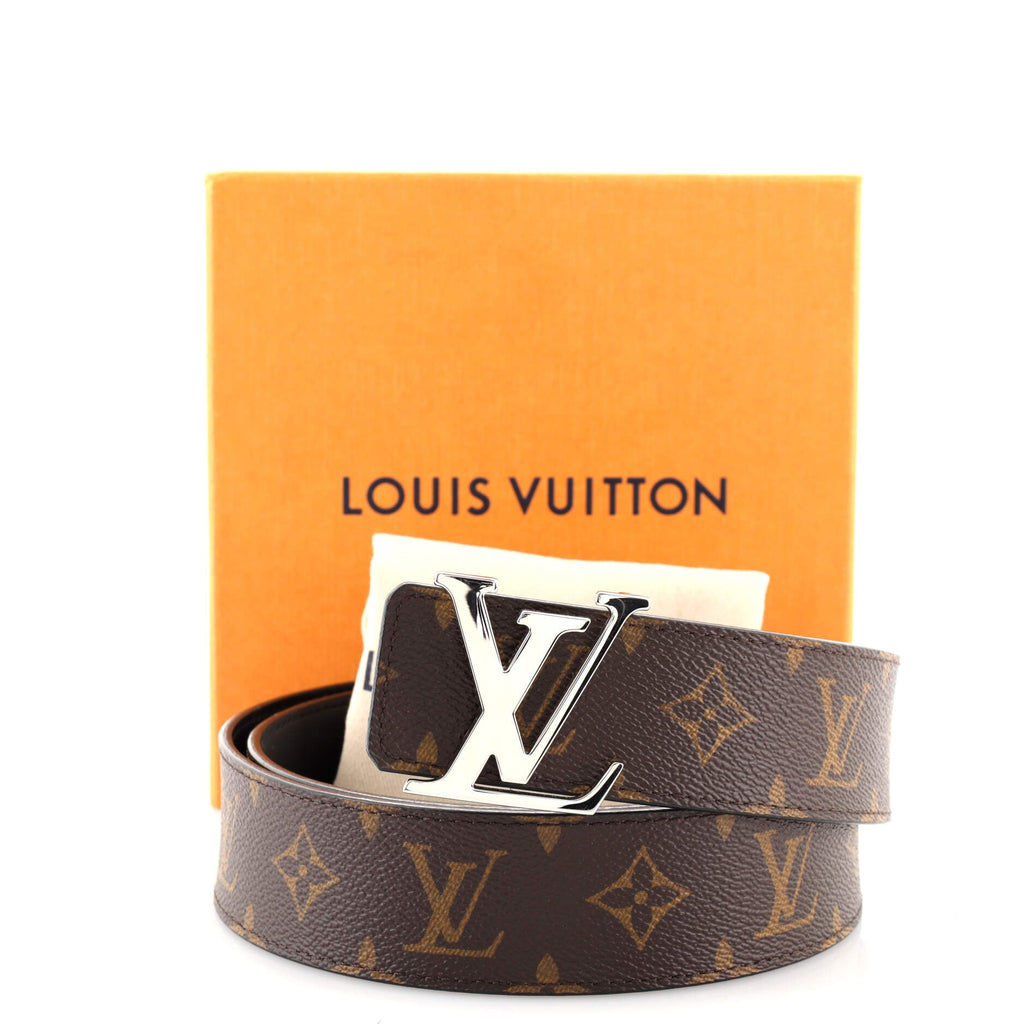LV Initiales Reversible Belt Monogram Canvas and Leather Wide 95