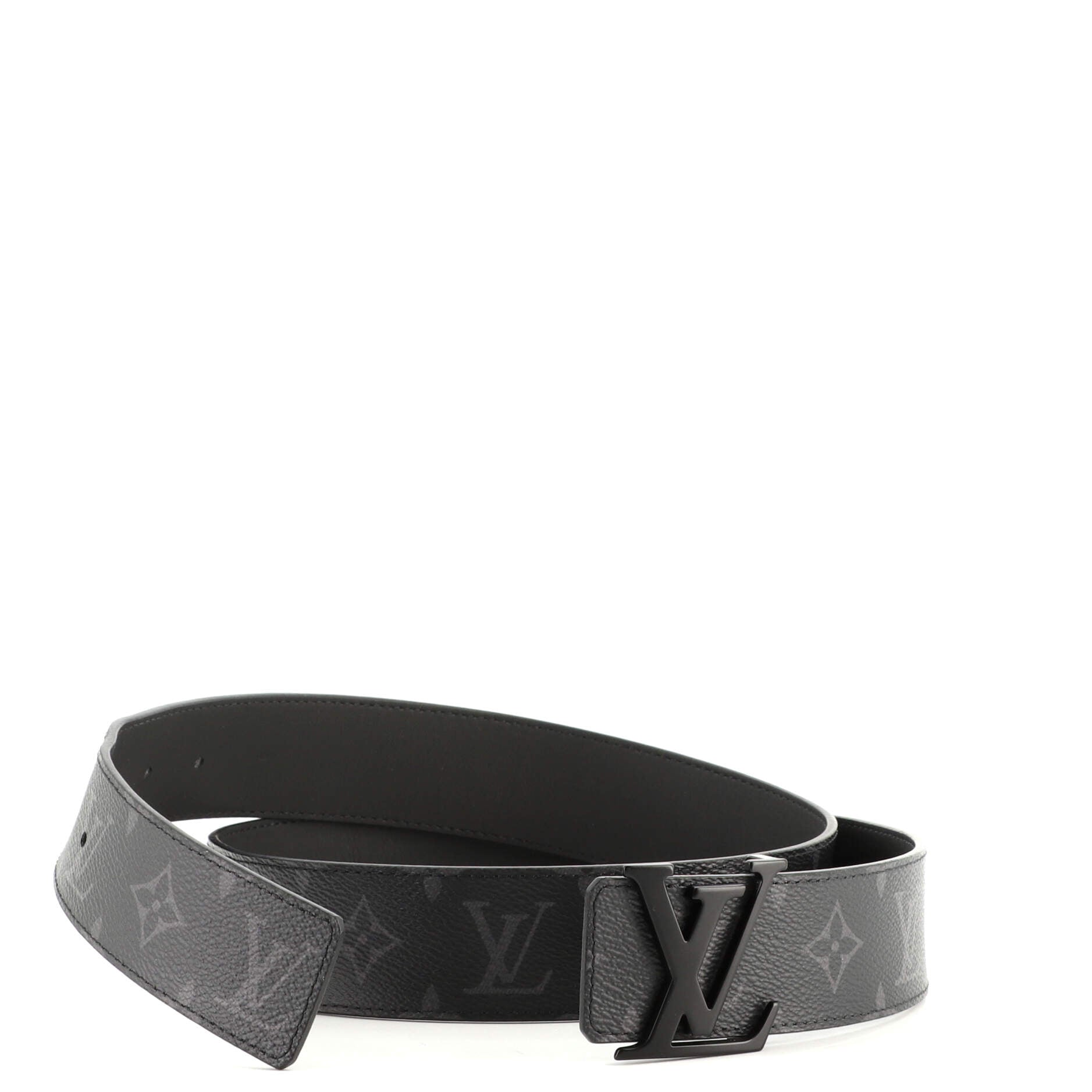 LV Initiales Matte Belt Monogram Eclipse Canvas Wide 100