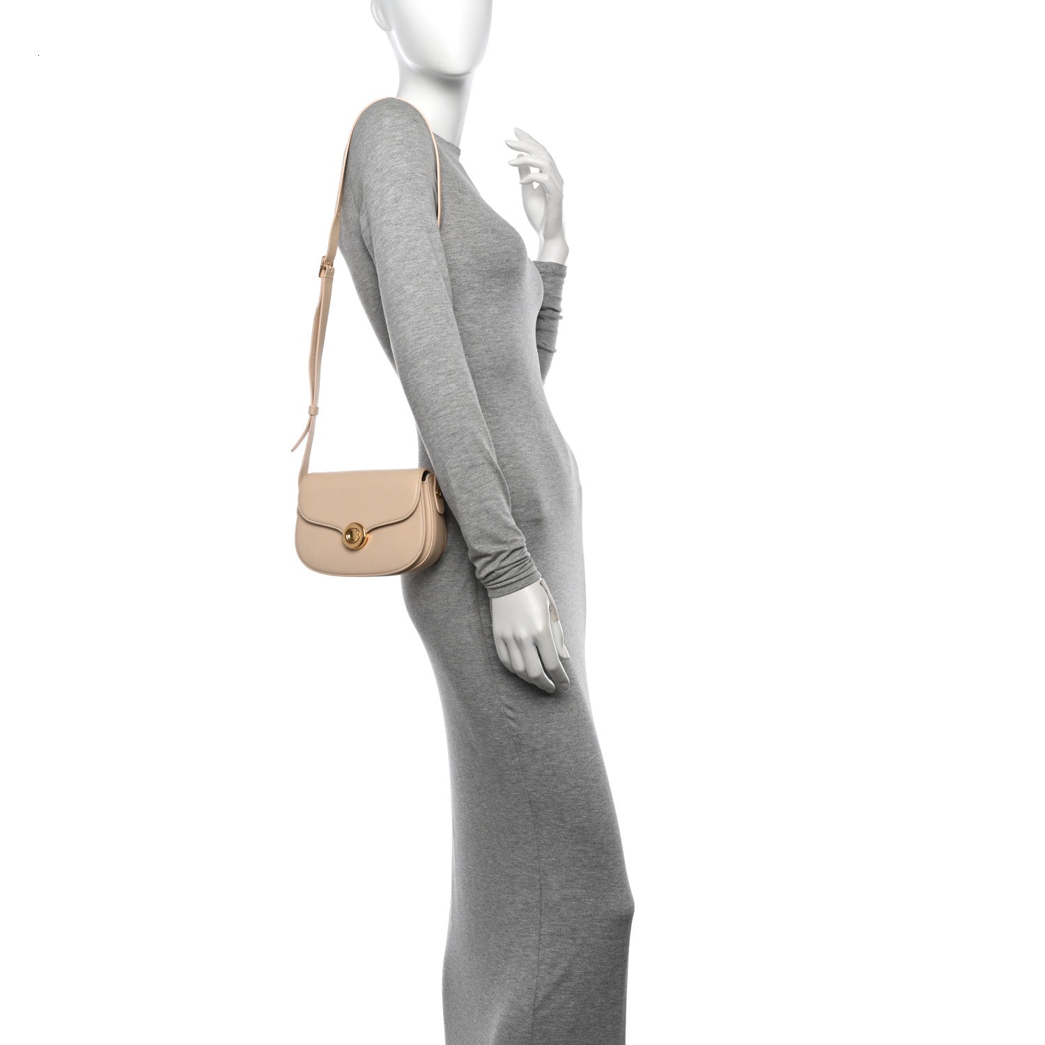 Grained Calfskin Mini Ghiera Bag Lotus Root