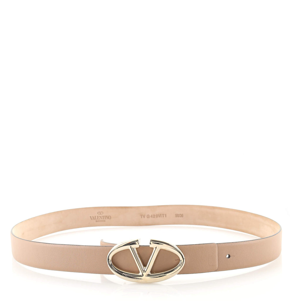 Logo Platino Belt Leather Medium 90