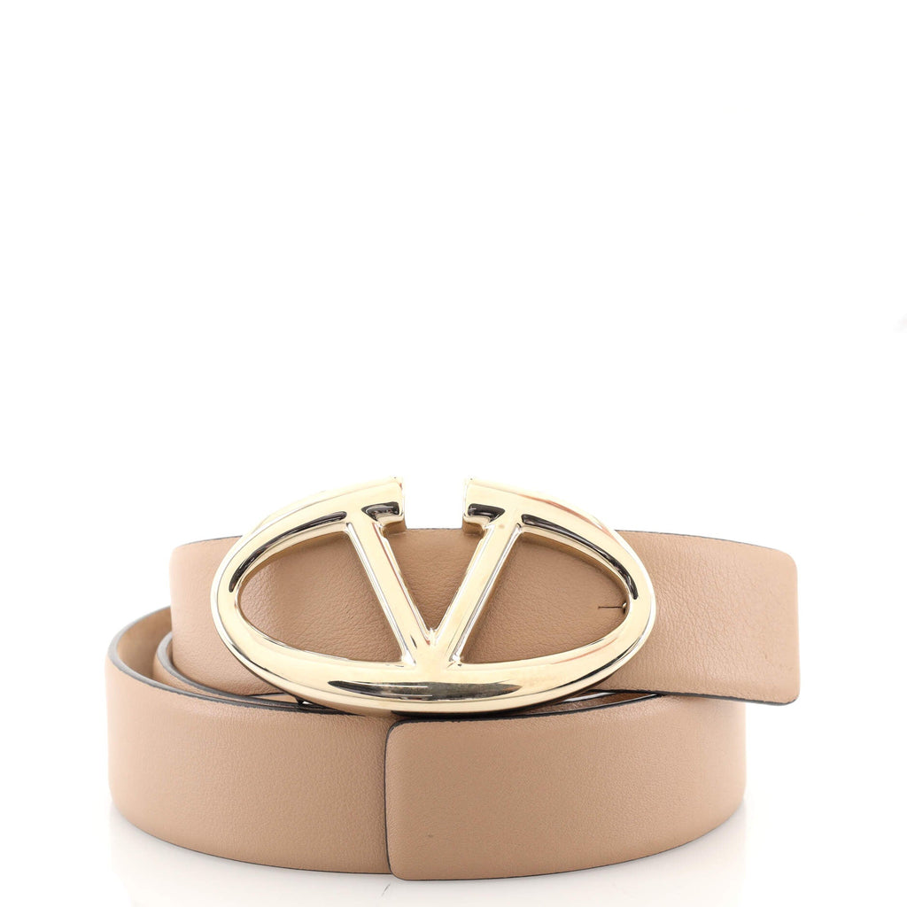 Logo Platino Belt Leather Medium 90