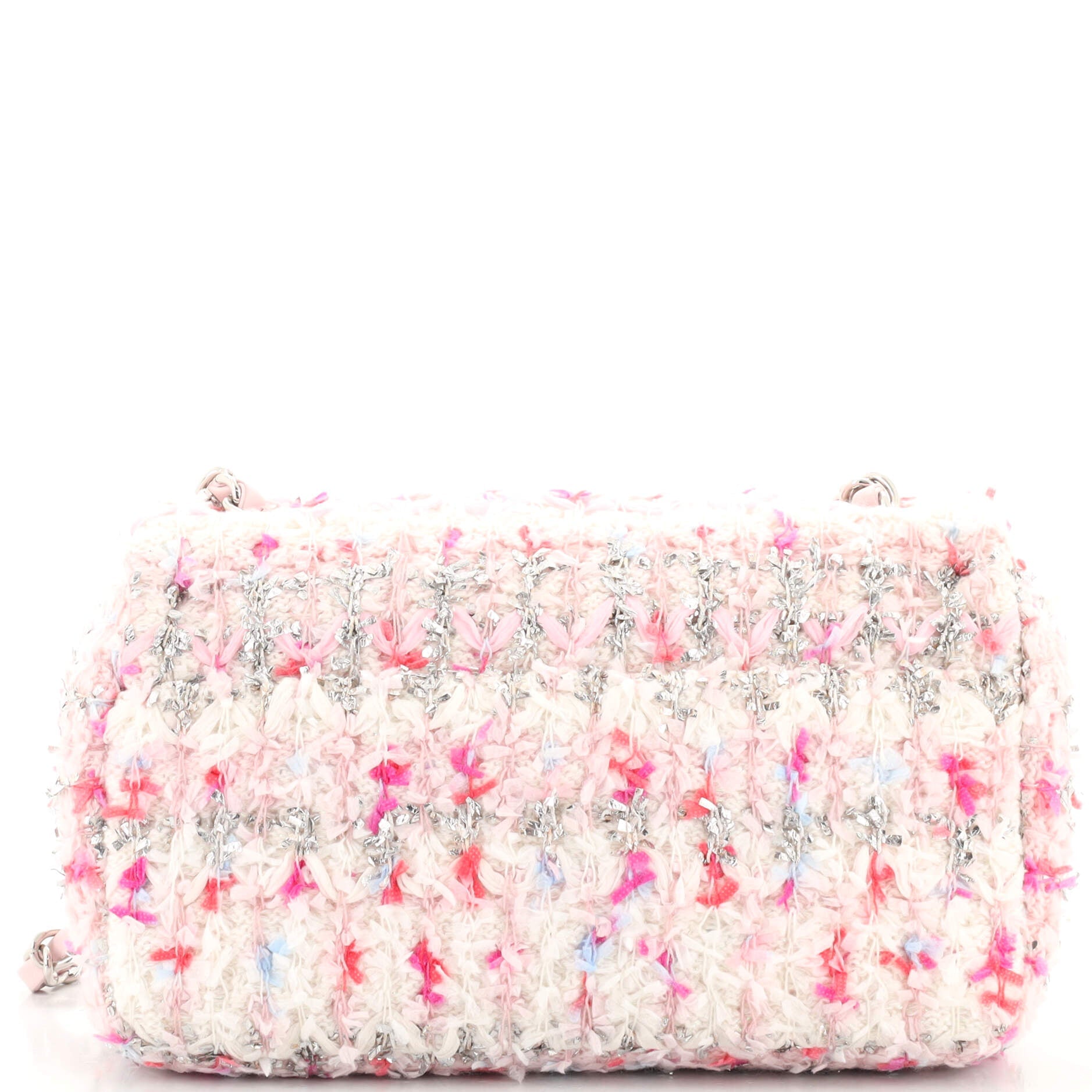 Classic Single Flap Bag Quilted Tweed and Ribbon Mini