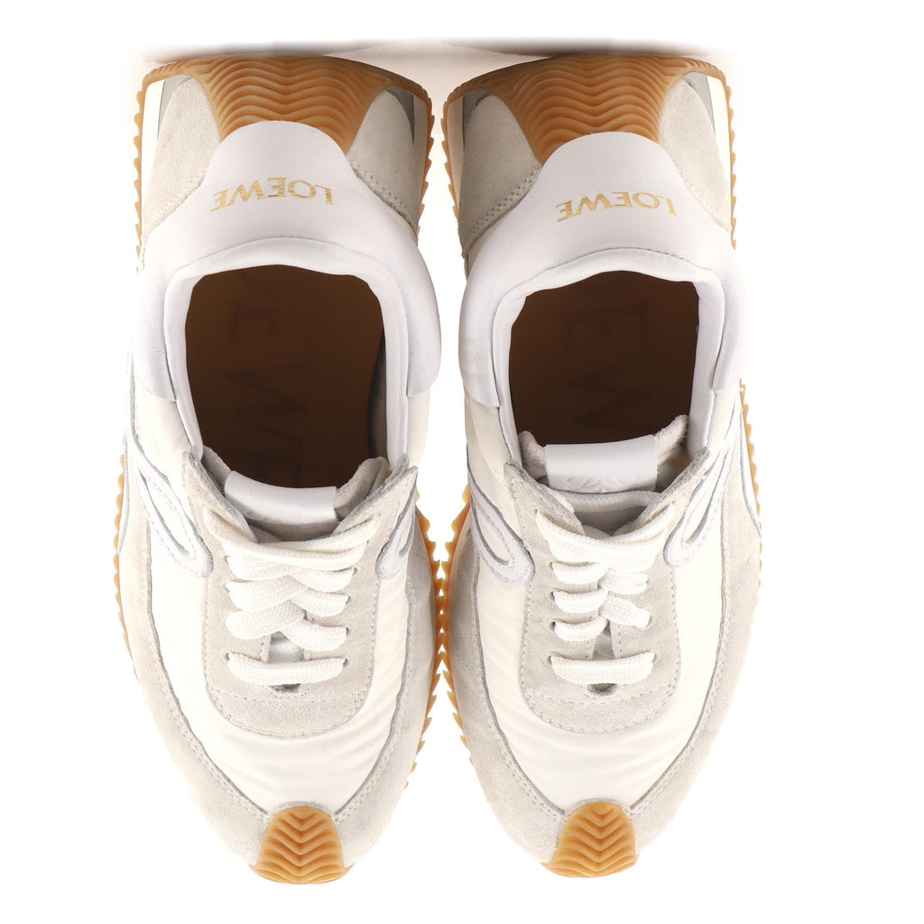 Women's Flow Runner Sneakers Nylon with Leather and Suede