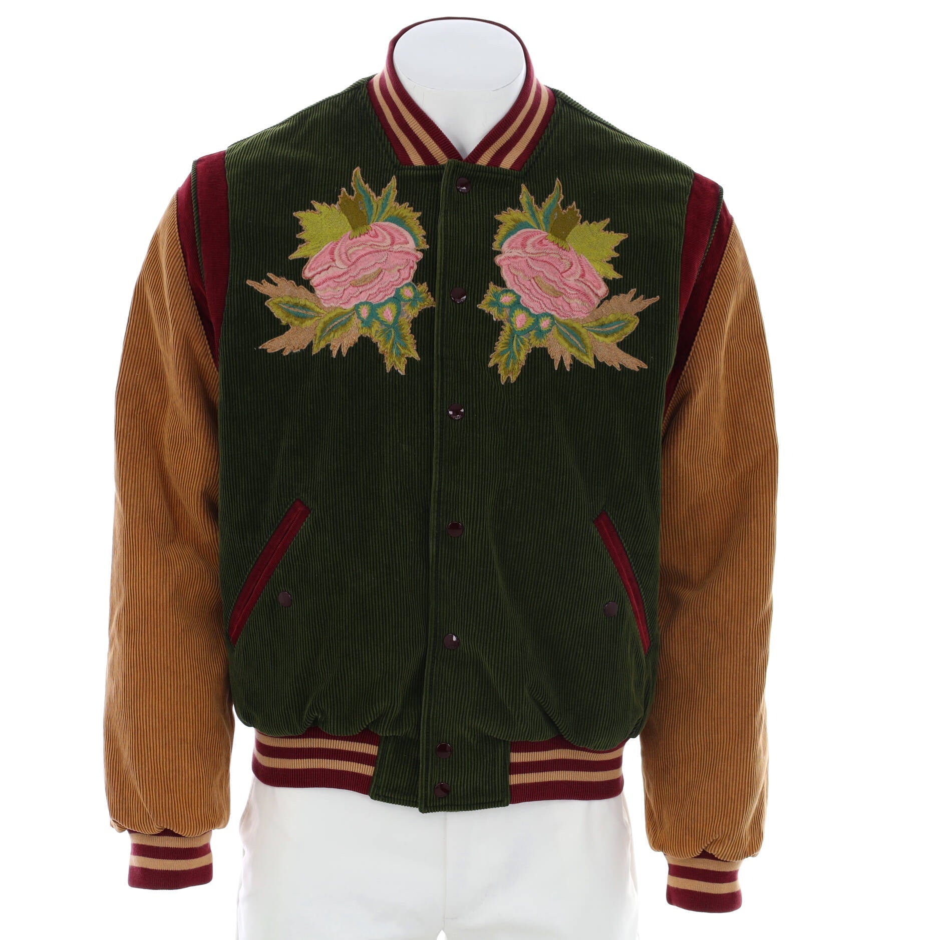 Men's Varsity Jacket Embroidered Corduroy