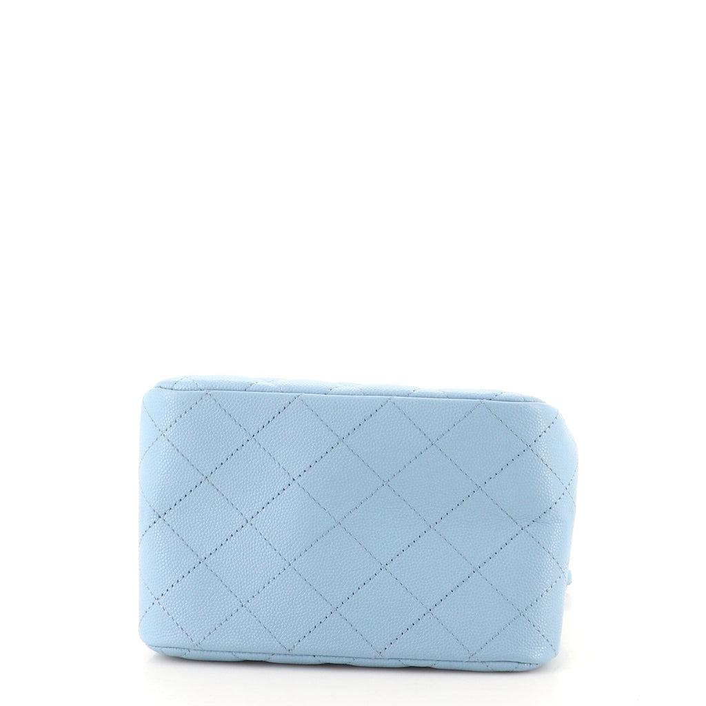 CC Square Bucket Tote Quilted Caviar Mini