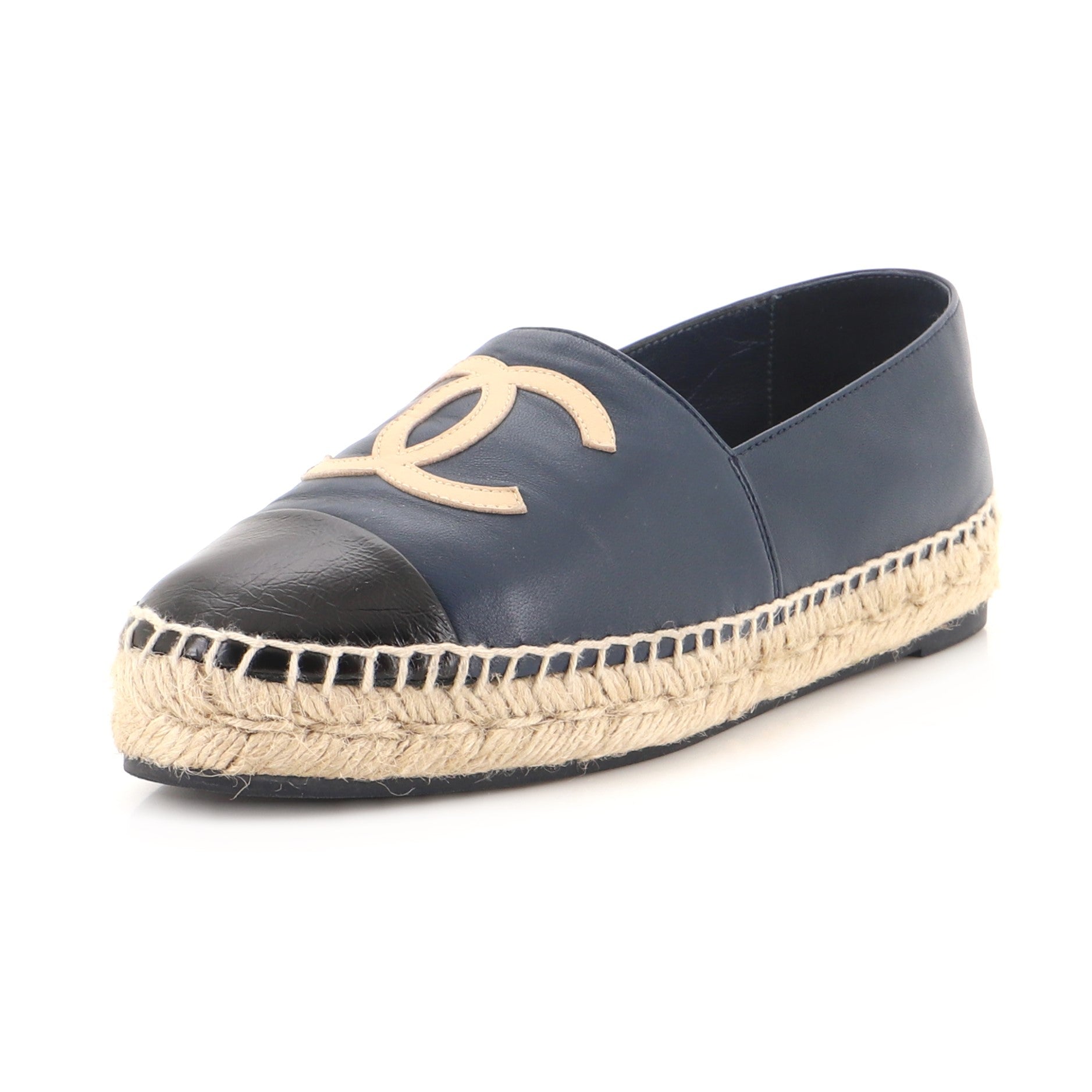 Women's CC Cap Toe Espadrilles Leather