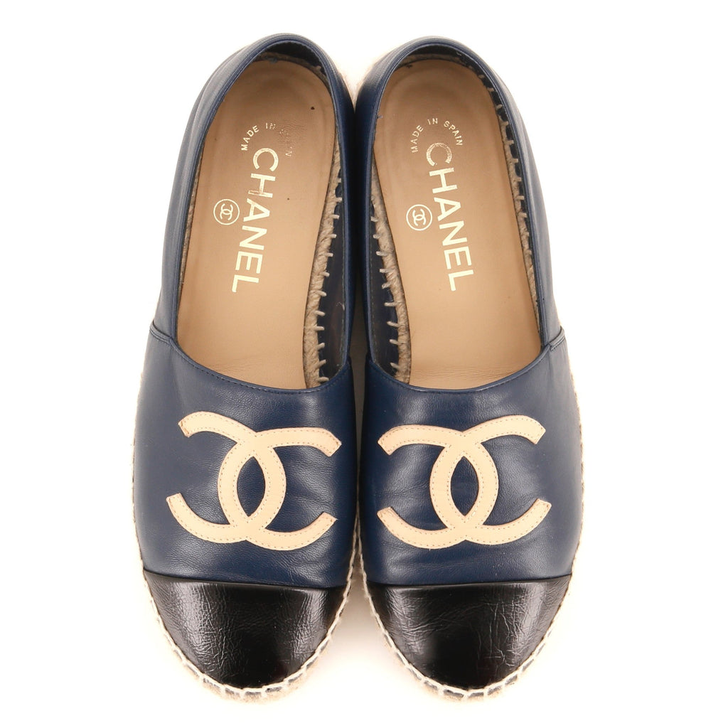 Women's CC Cap Toe Espadrilles Leather