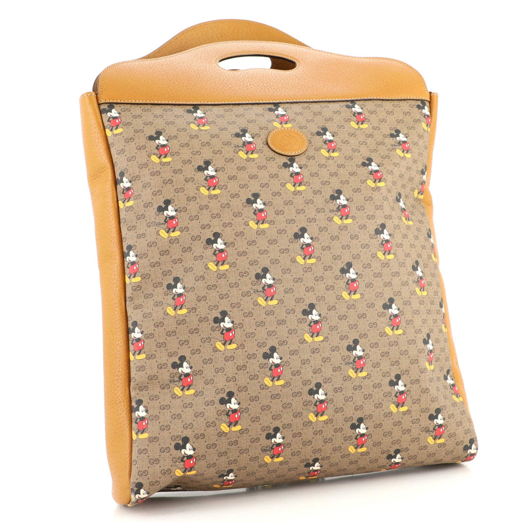 Disney Mickey Mouse Top Handle Tote Printed Mini GG Coated Canvas Large