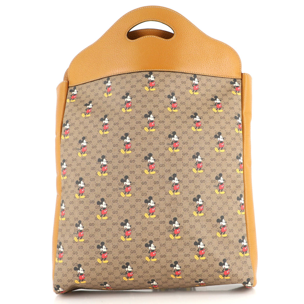 Disney Mickey Mouse Top Handle Tote Printed Mini GG Coated Canvas Large