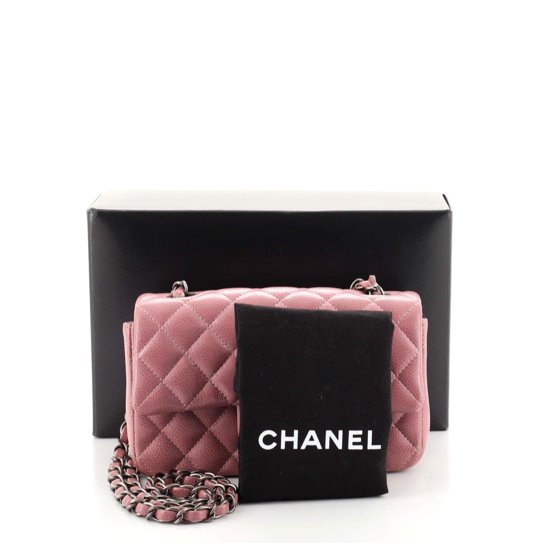 Classic Single Flap Bag Quilted Caviar Mini