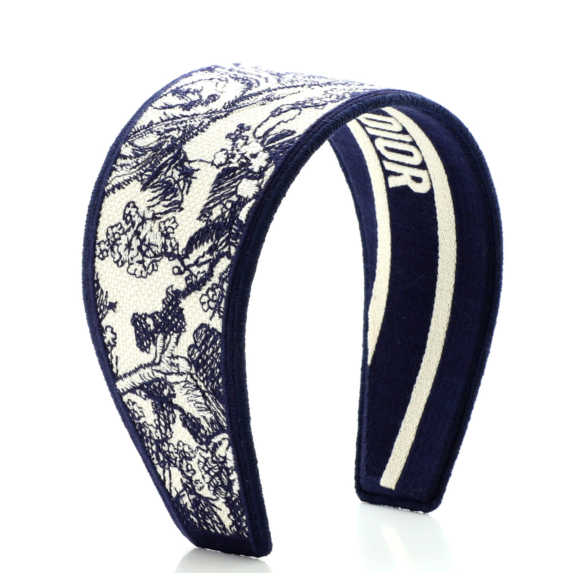 Toile de Jouy Headband Embroidered Canvas