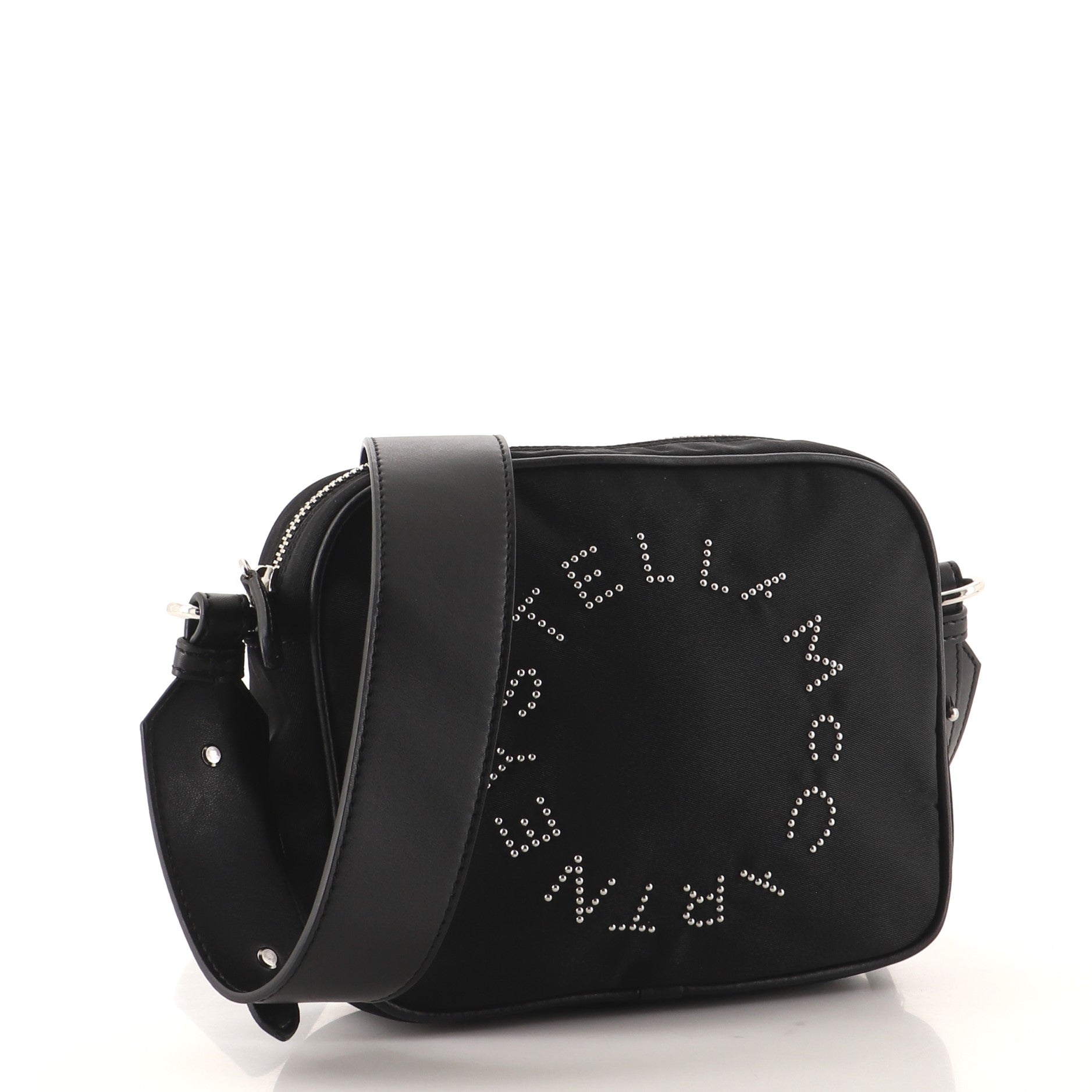 Logo Camera Bag Studded Nylon Mini