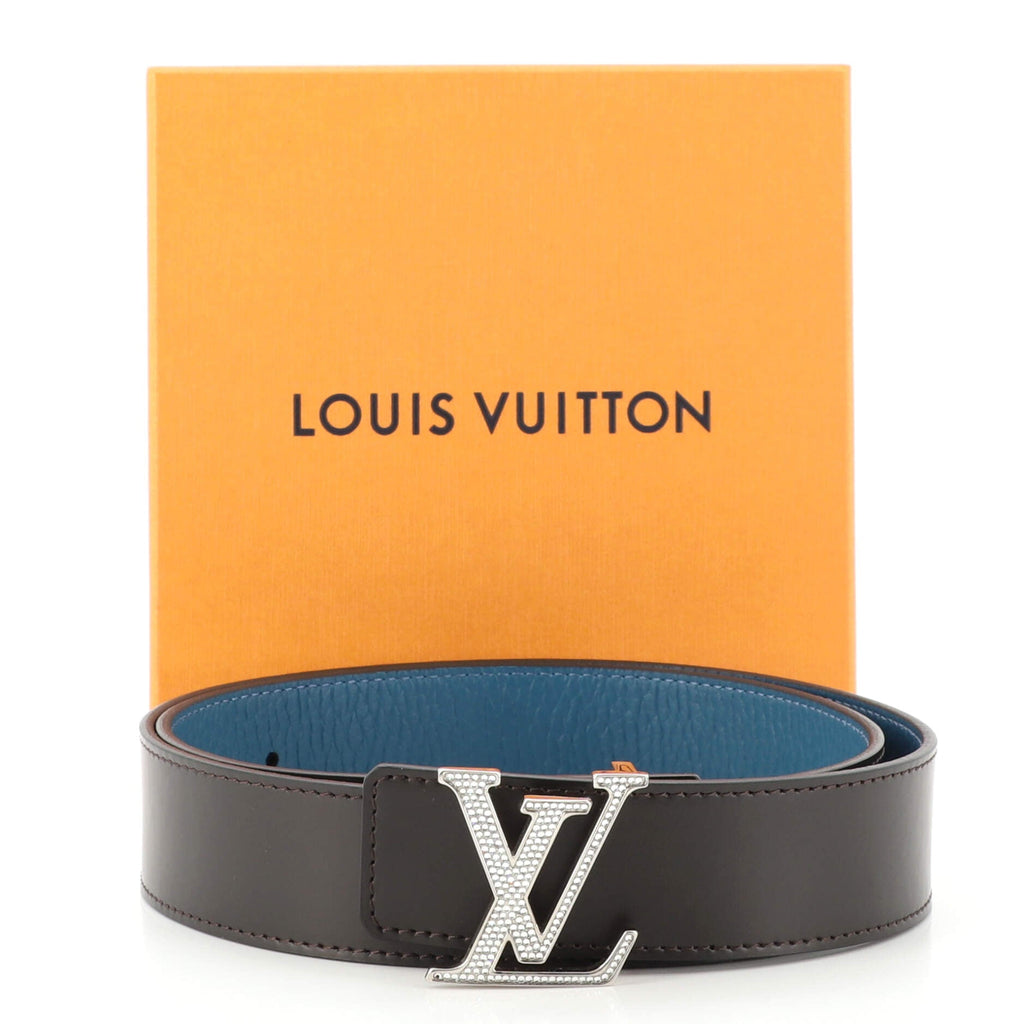 LV Crystals Initiales Reversible Belt Leather Wide 85