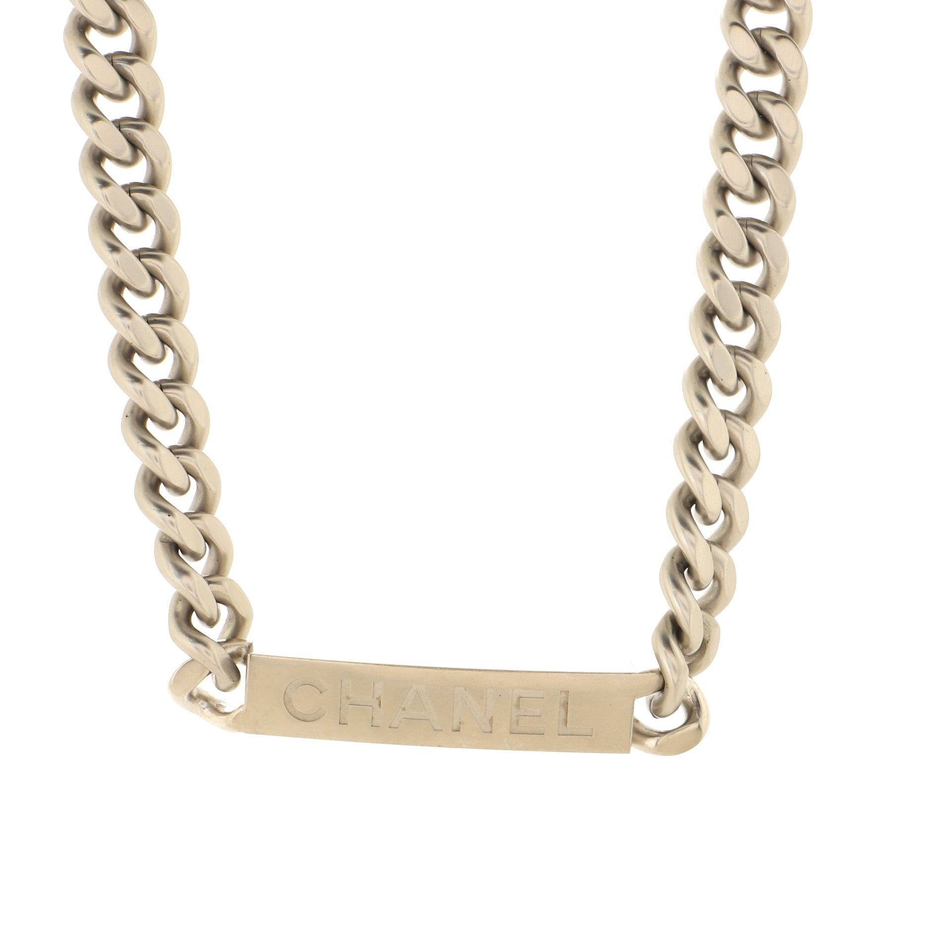 ID Curb Chain Necklace Metal
