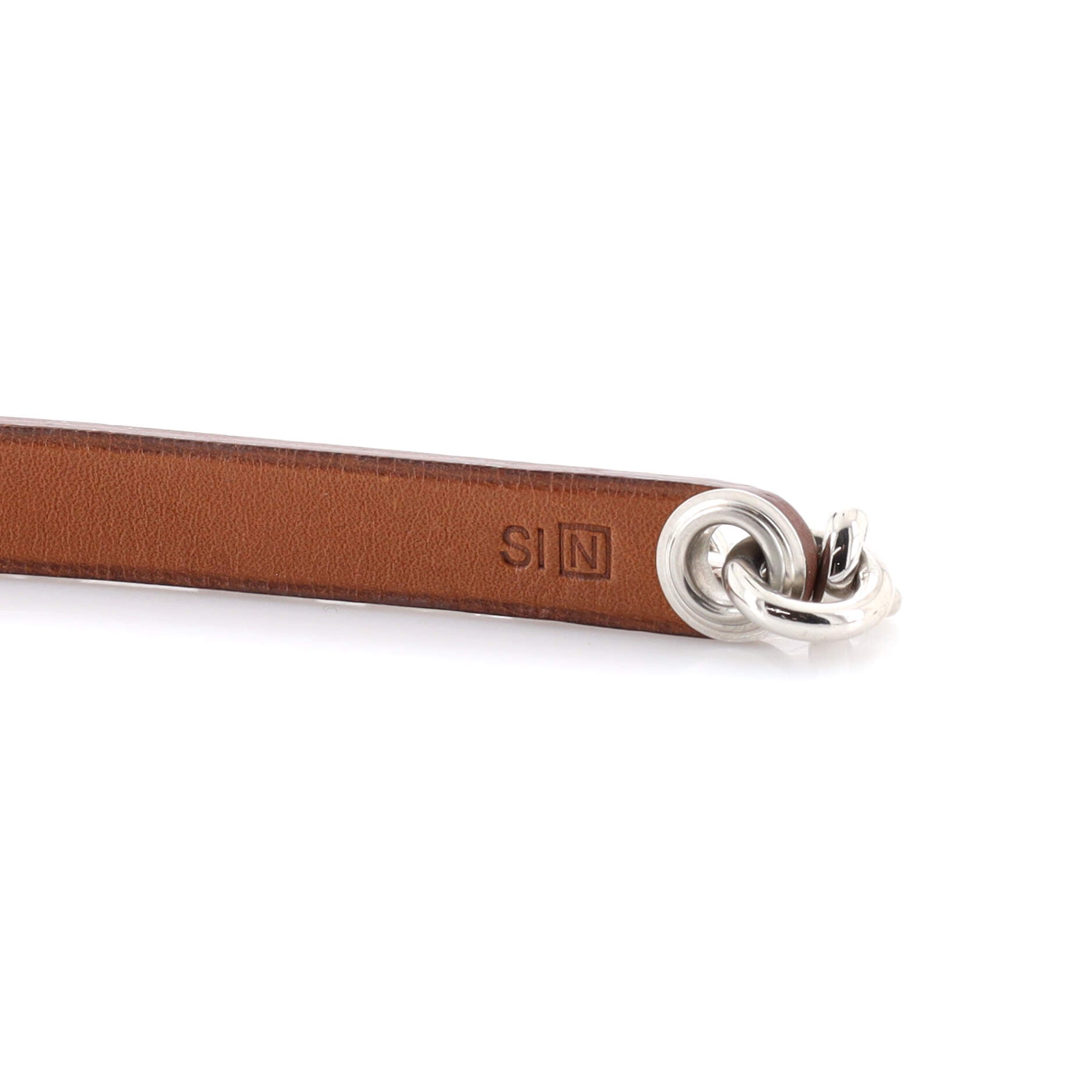 Olga Charm Chain Belt Metal and Leather 95