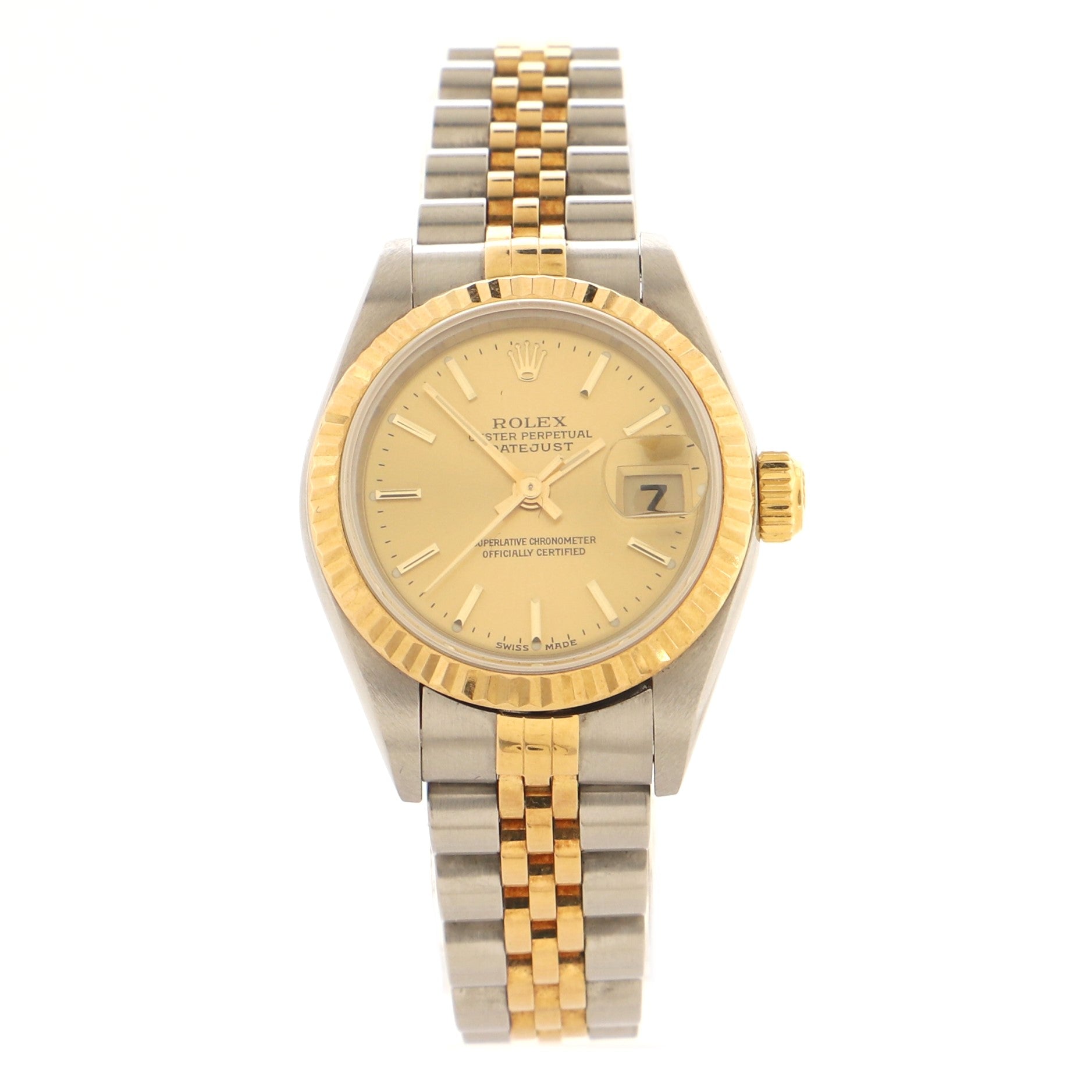 Oyster Perpetual Datejust Automatic Watch Stainless Steel and Yellow Gold 26