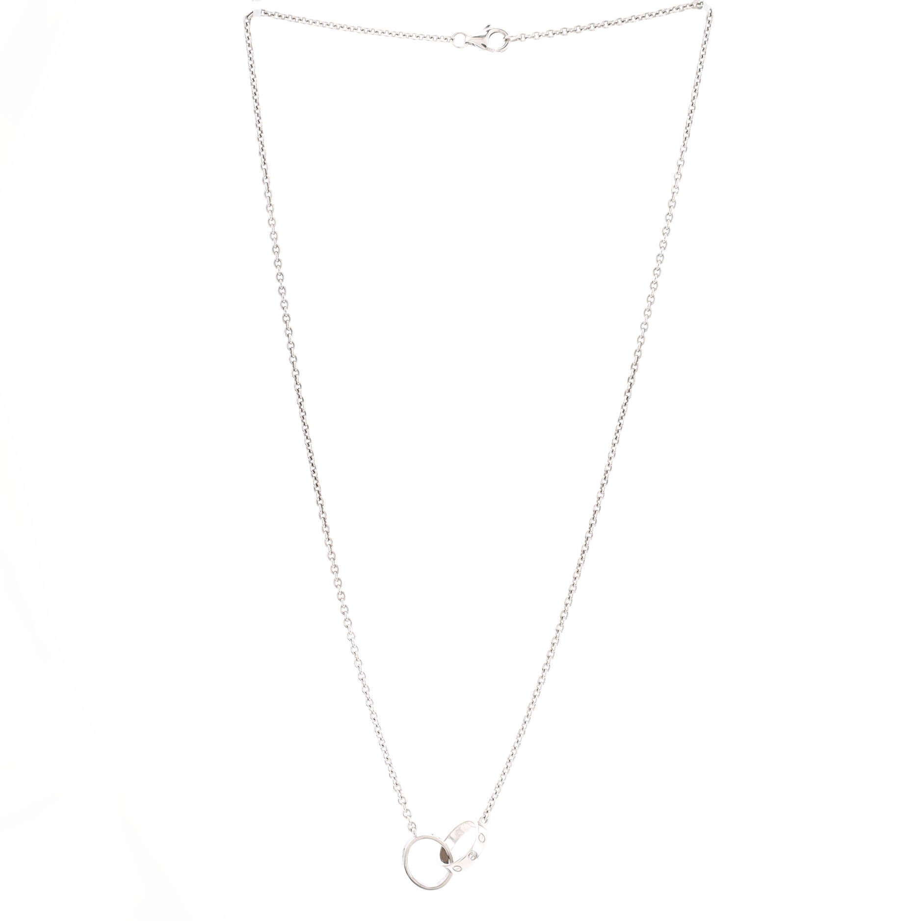 Love Interlocking Necklace 18K White Gold