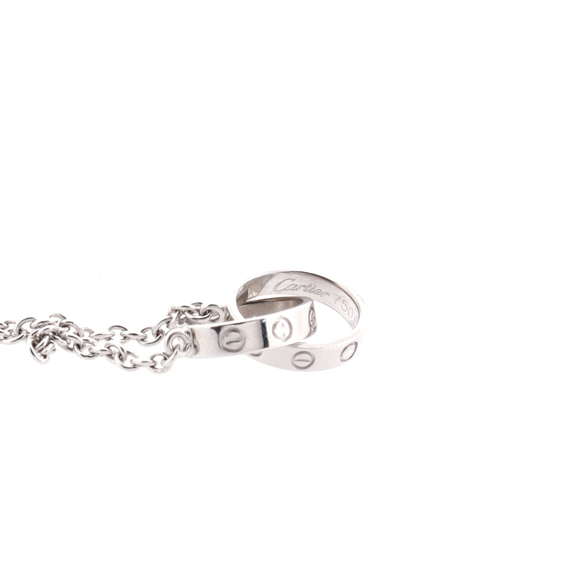 Love Interlocking Necklace 18K White Gold