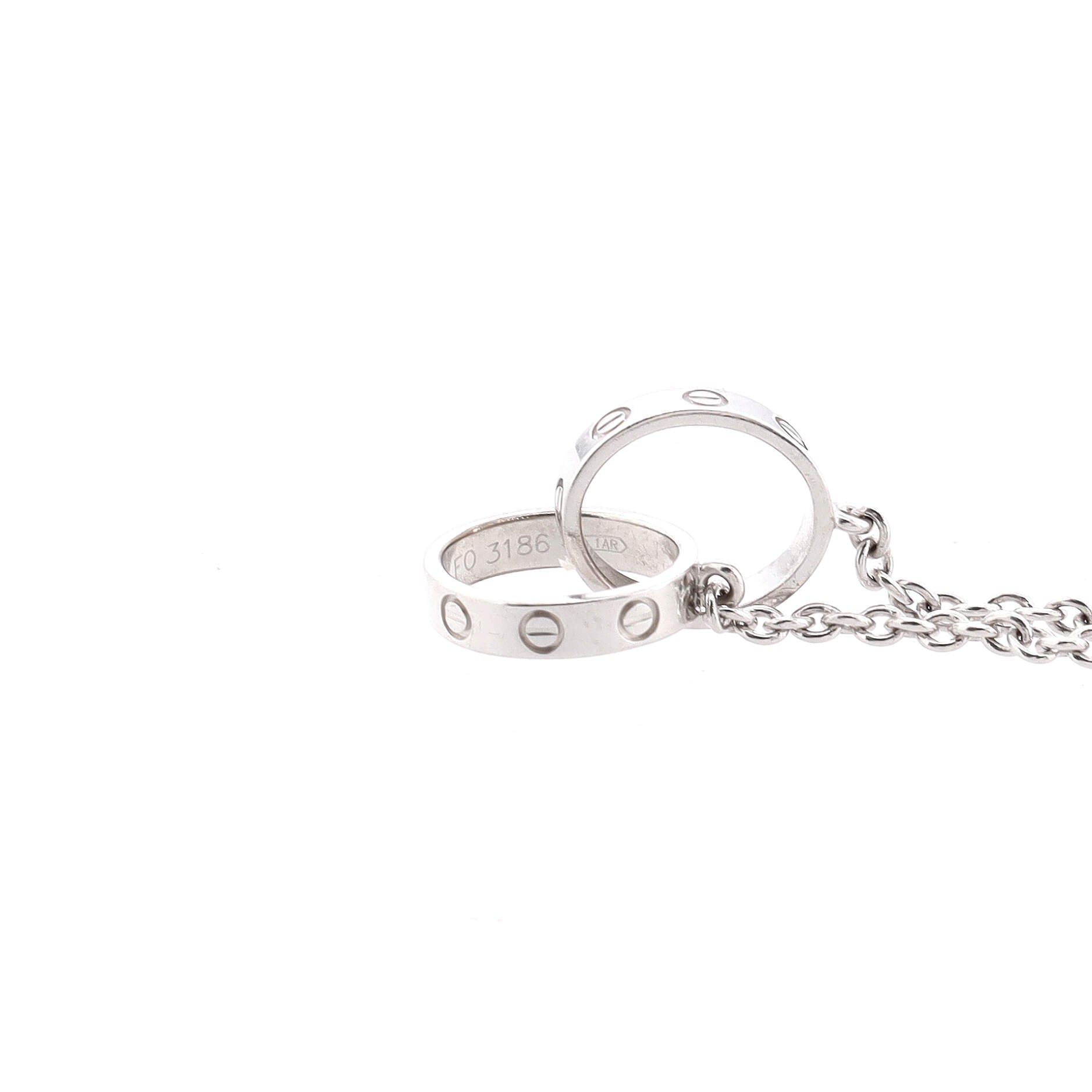 Love Interlocking Necklace 18K White Gold