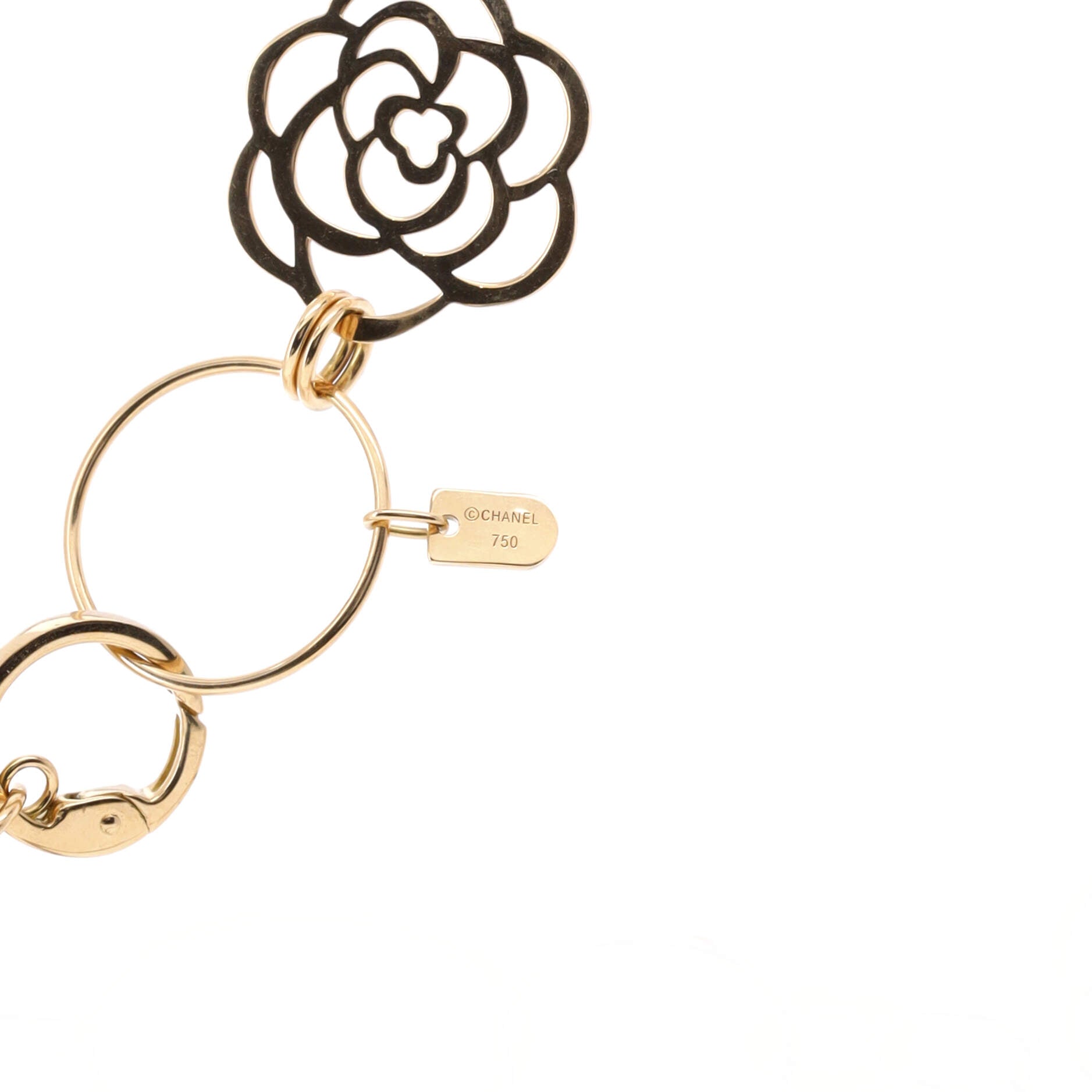 Camellia 5 Motif Necklace 18K Yellow Gold