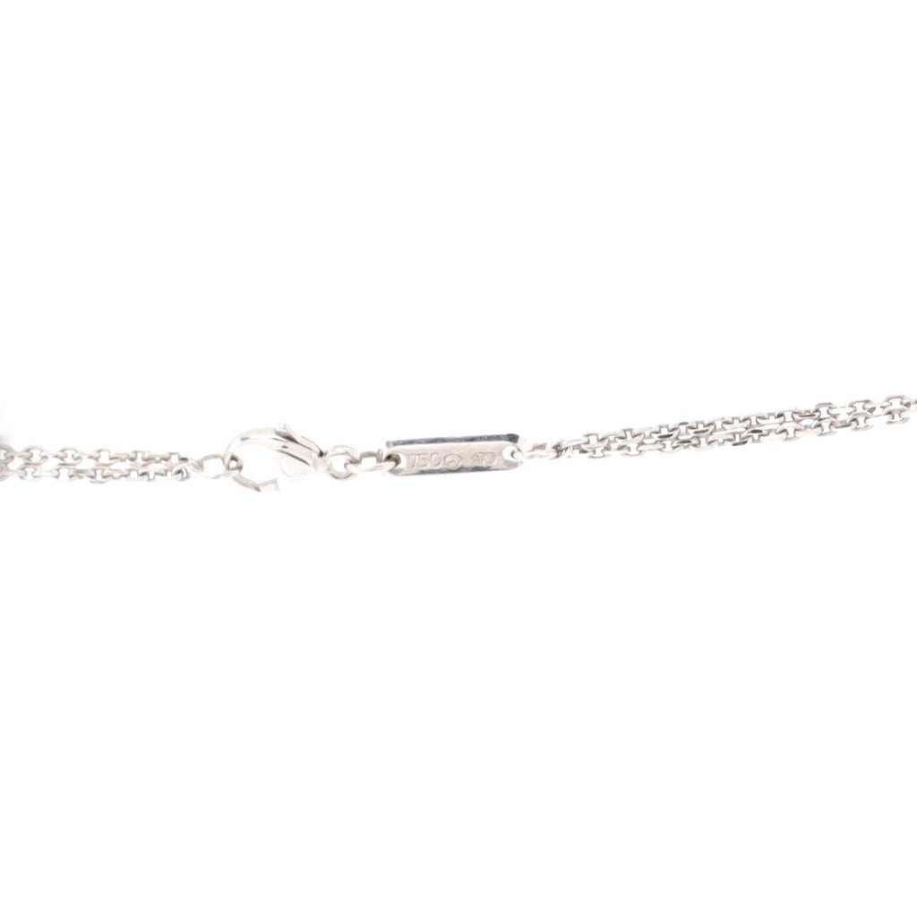 Happy Diamonds Heart Pendant Necklace 18K White Gold and Diamonds and Ruby