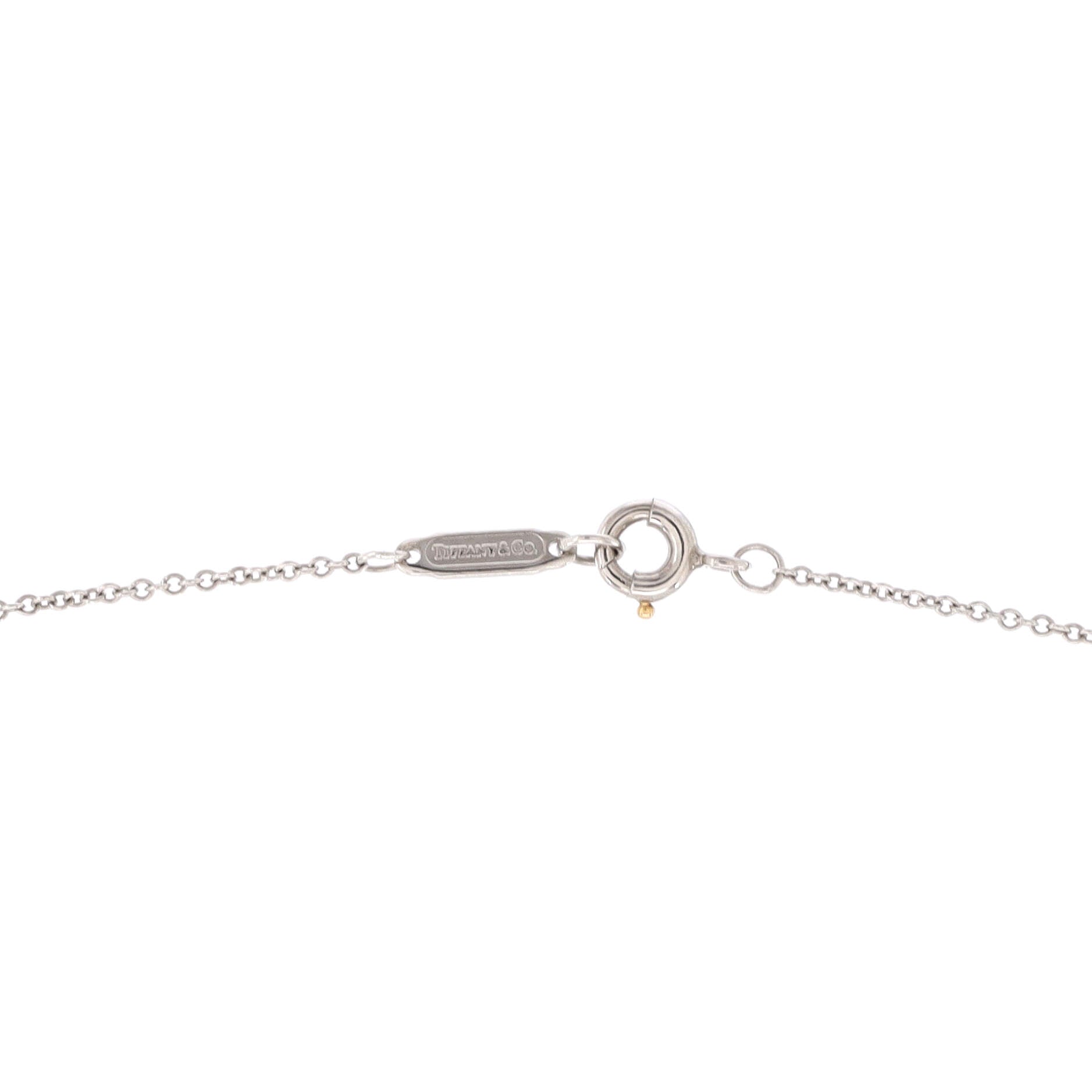 Oval Key Pendant Necklace Platinum and Diamonds