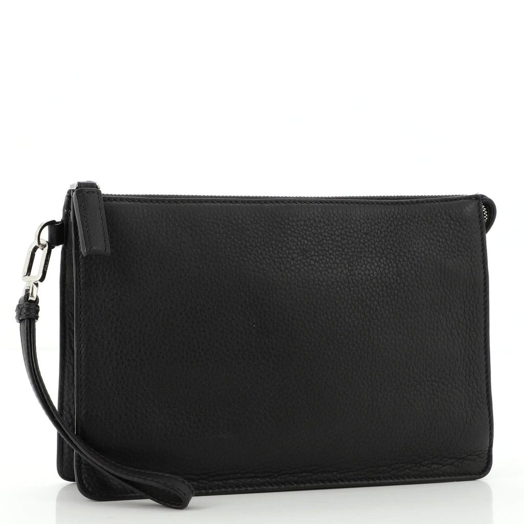 Wristlet Zip Clutch Vitello Daino Medium