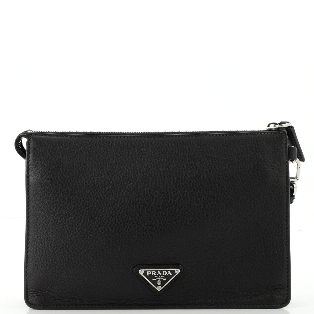 Wristlet Zip Clutch Vitello Daino Medium