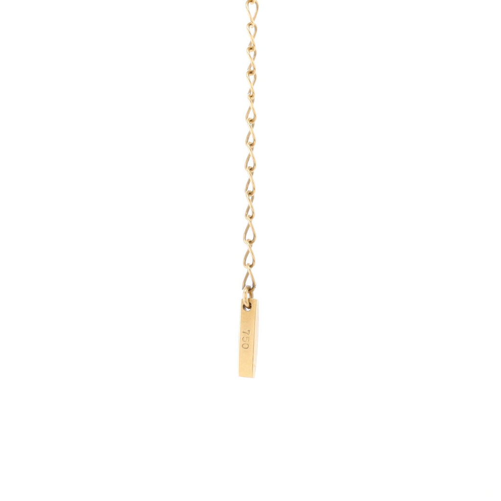 Lariat Necklace 18K Yellow Gold with Peridot and Moonstones