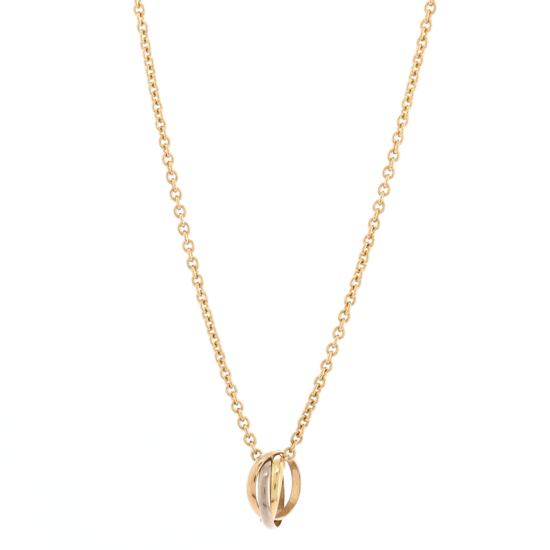 Trinity Pendant Necklace 18K Tricolor Gold