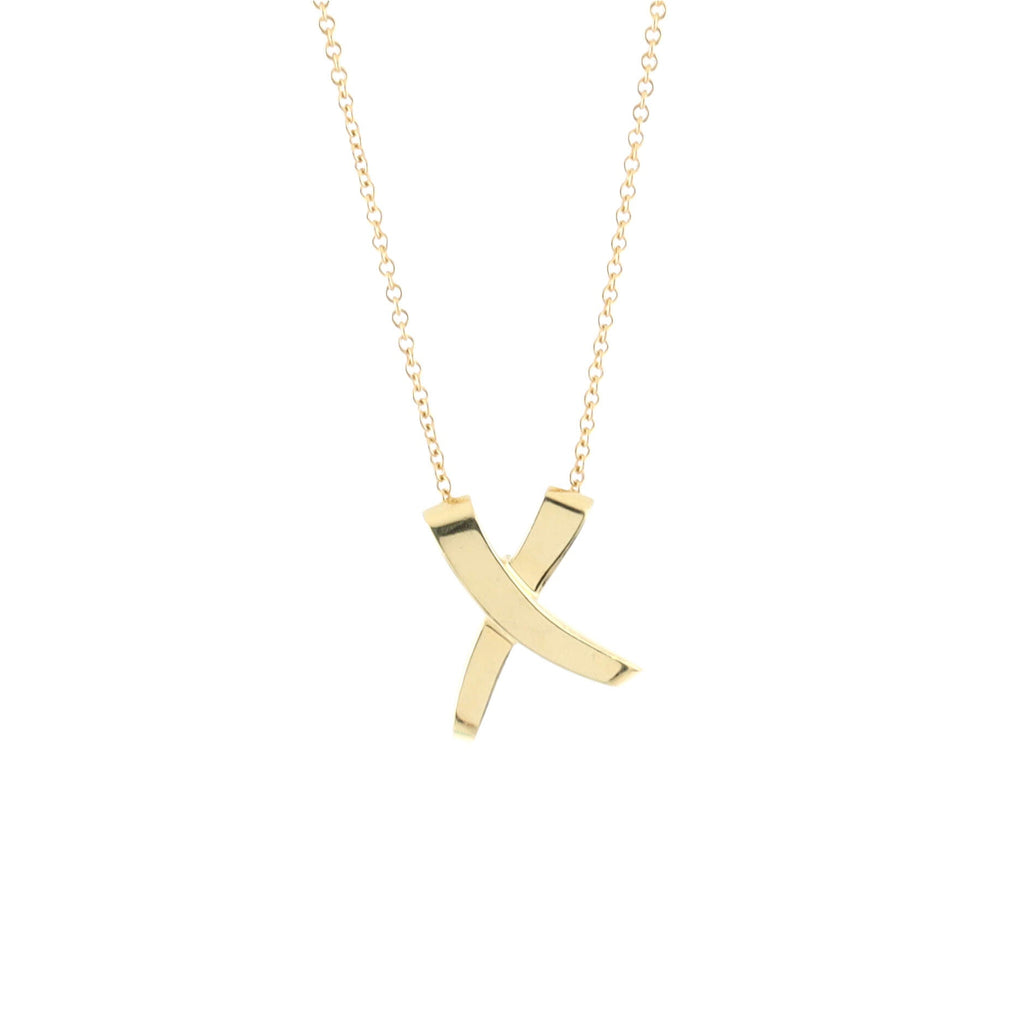 Paloma Picasso Graffiti X Pendant Necklace 18K Yellow Gold Small